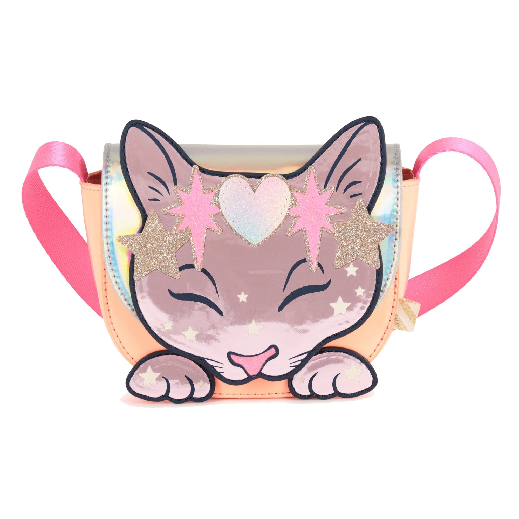 BILLIEBLUSH kleine Handtasche Katzen-Motiv mit Glitzer Handtasche Billieblush