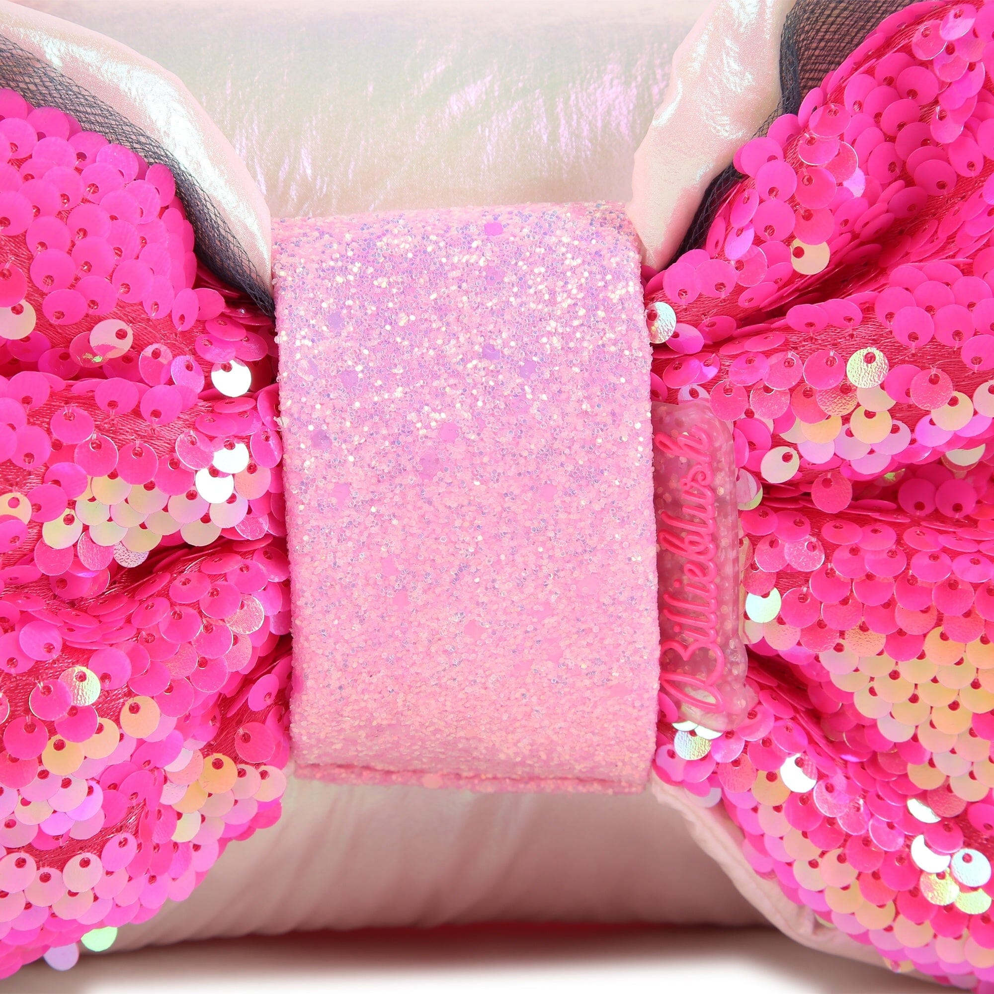 Billieblush Umhängetasche Pailletten Glitzer Schleife rosa pink silber mit abnehmbaren Tragegurt Tasche Billieblush