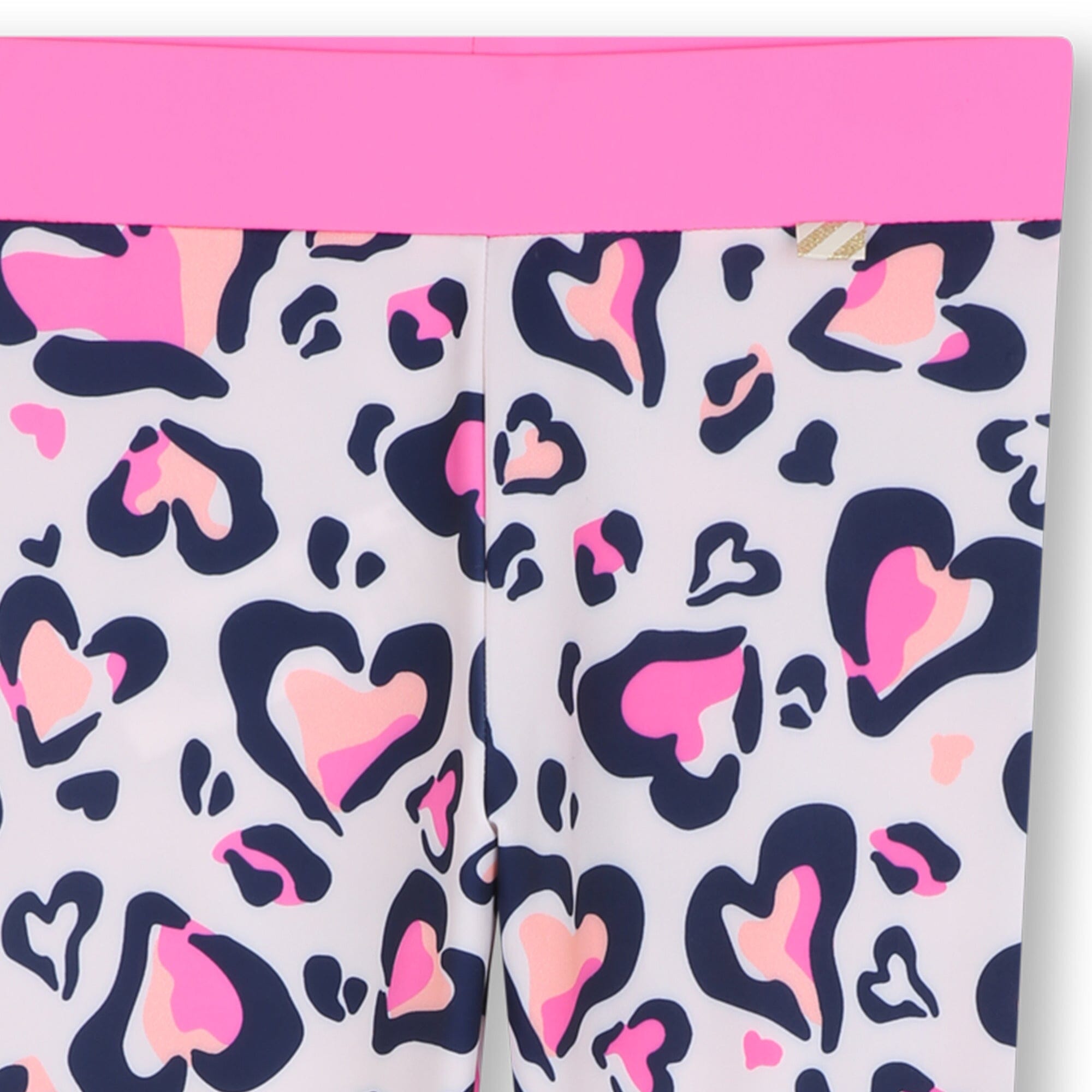 Billieblush Leggings Weiß mit Herzen-Leopardenmuster Leggings Billieblush