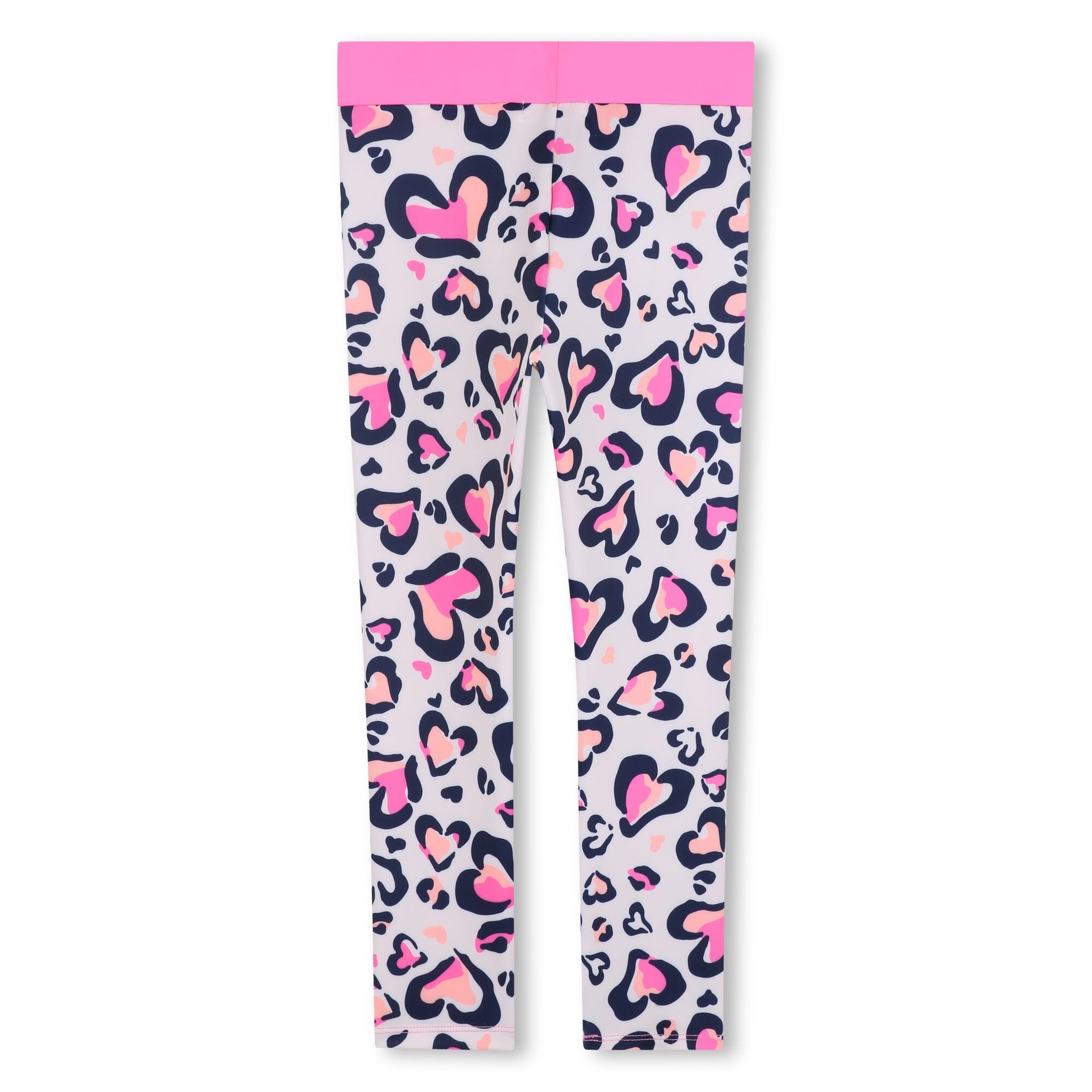 Billieblush Leggings Weiß mit Herzen-Leopardenmuster Leggings Billieblush 5 Jahre ( 104-110 )