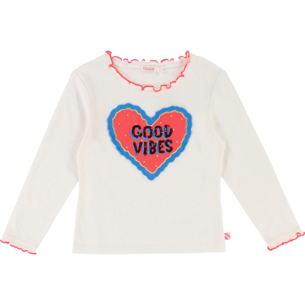 Billieblush Longsleeve Good Vibes offwhite Langarmshirt Billieblush