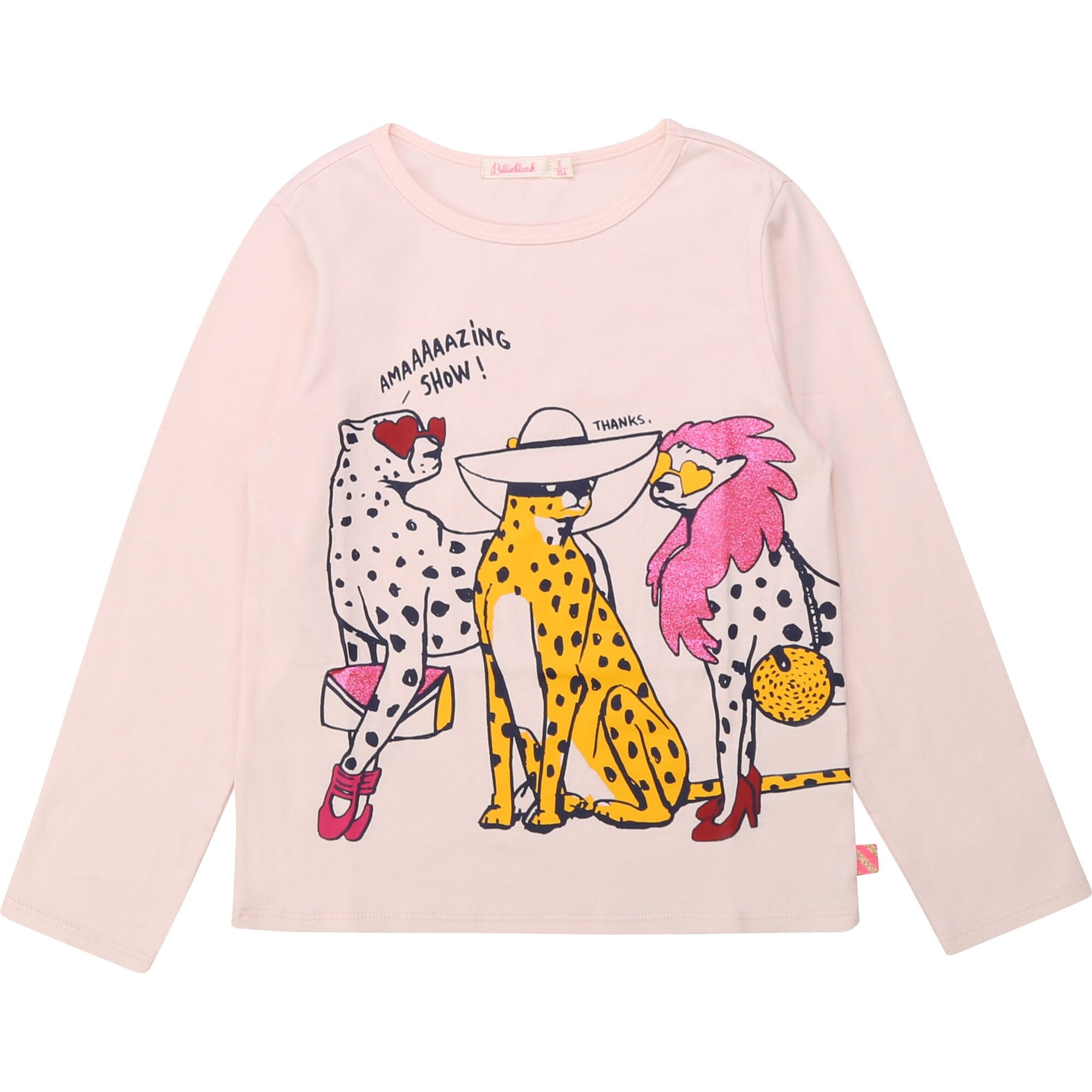 Billieblush Longsleeve Leoparden Geparden mit Glitzer Langarmshirt Billieblush