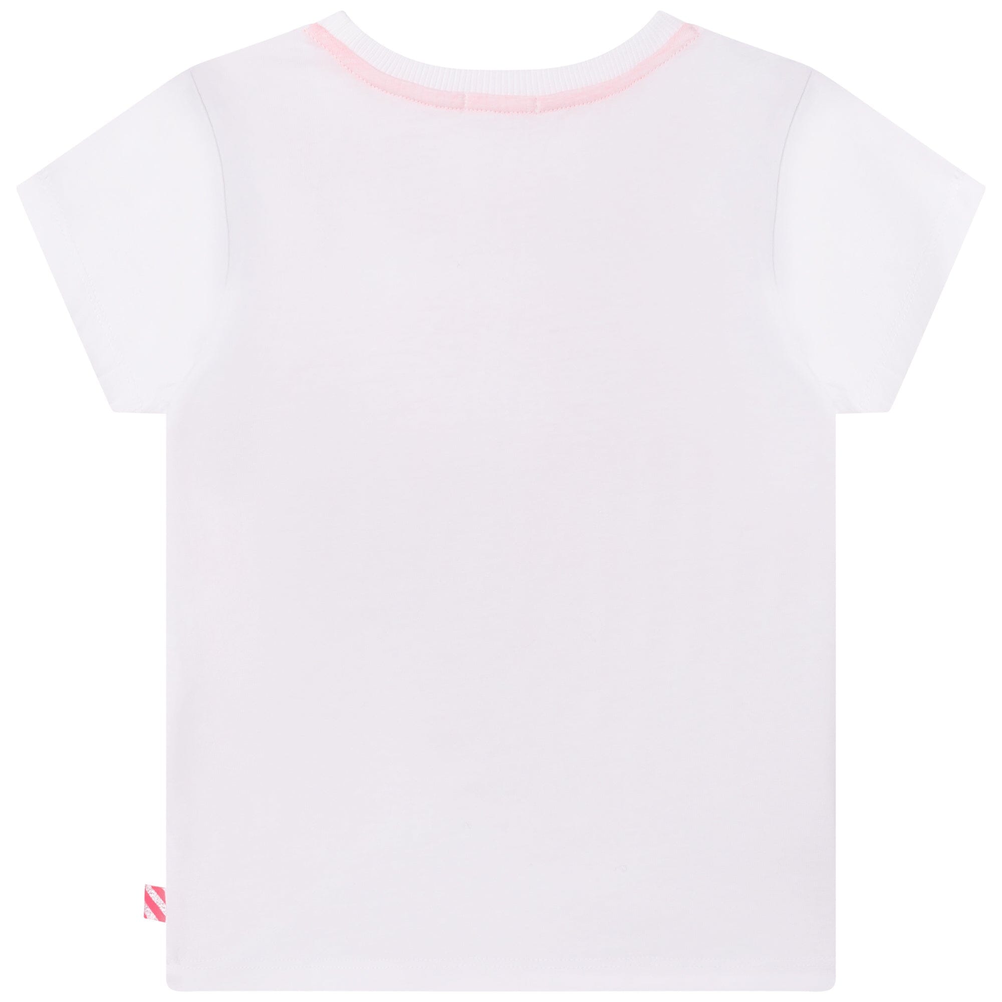 Billieblush T-Shirt weiß creme Krebs mit Pailletten in rosa orange T-Shirt Billieblush