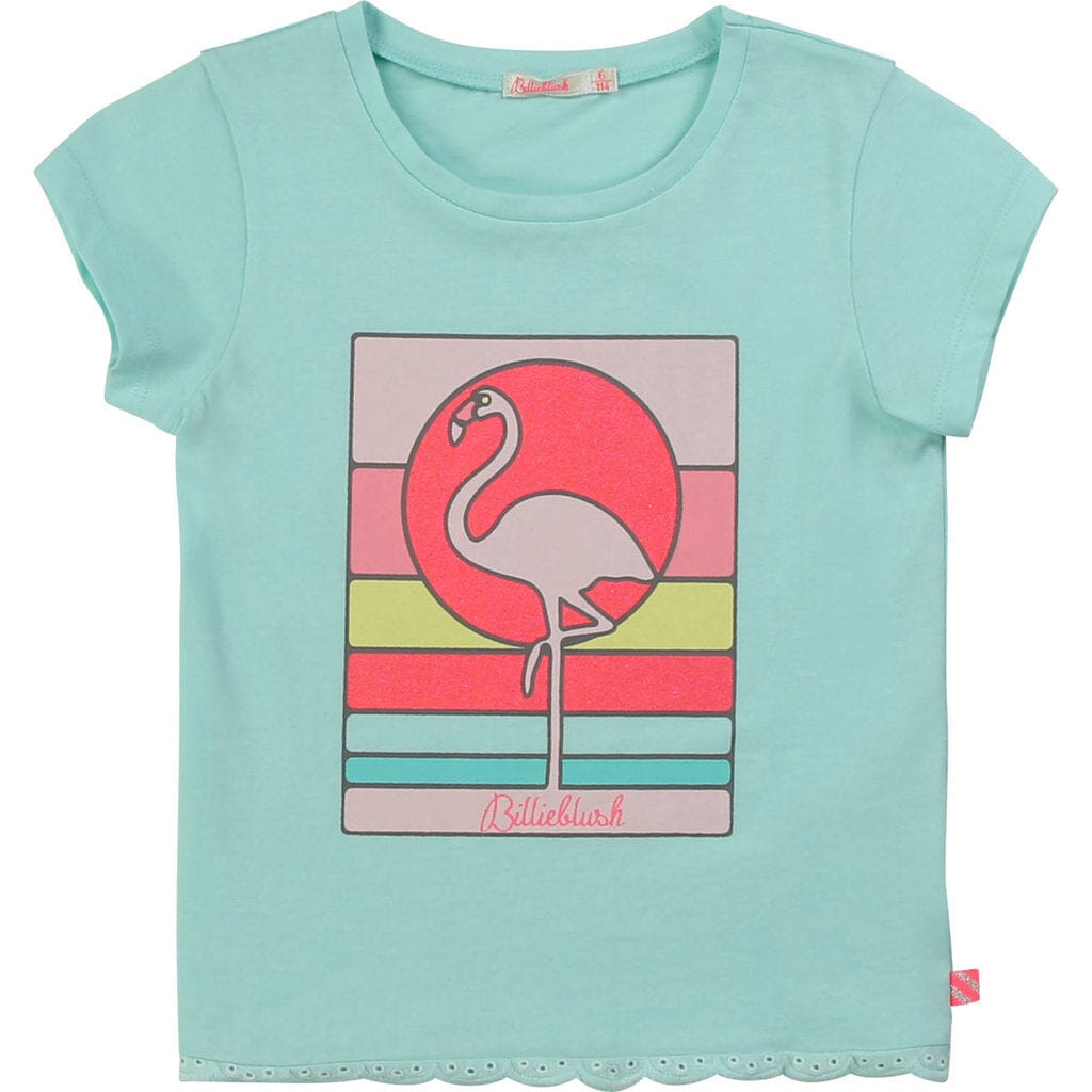 Billieblush T-Shirt Flamingo türkis T-Shirt Billieblush