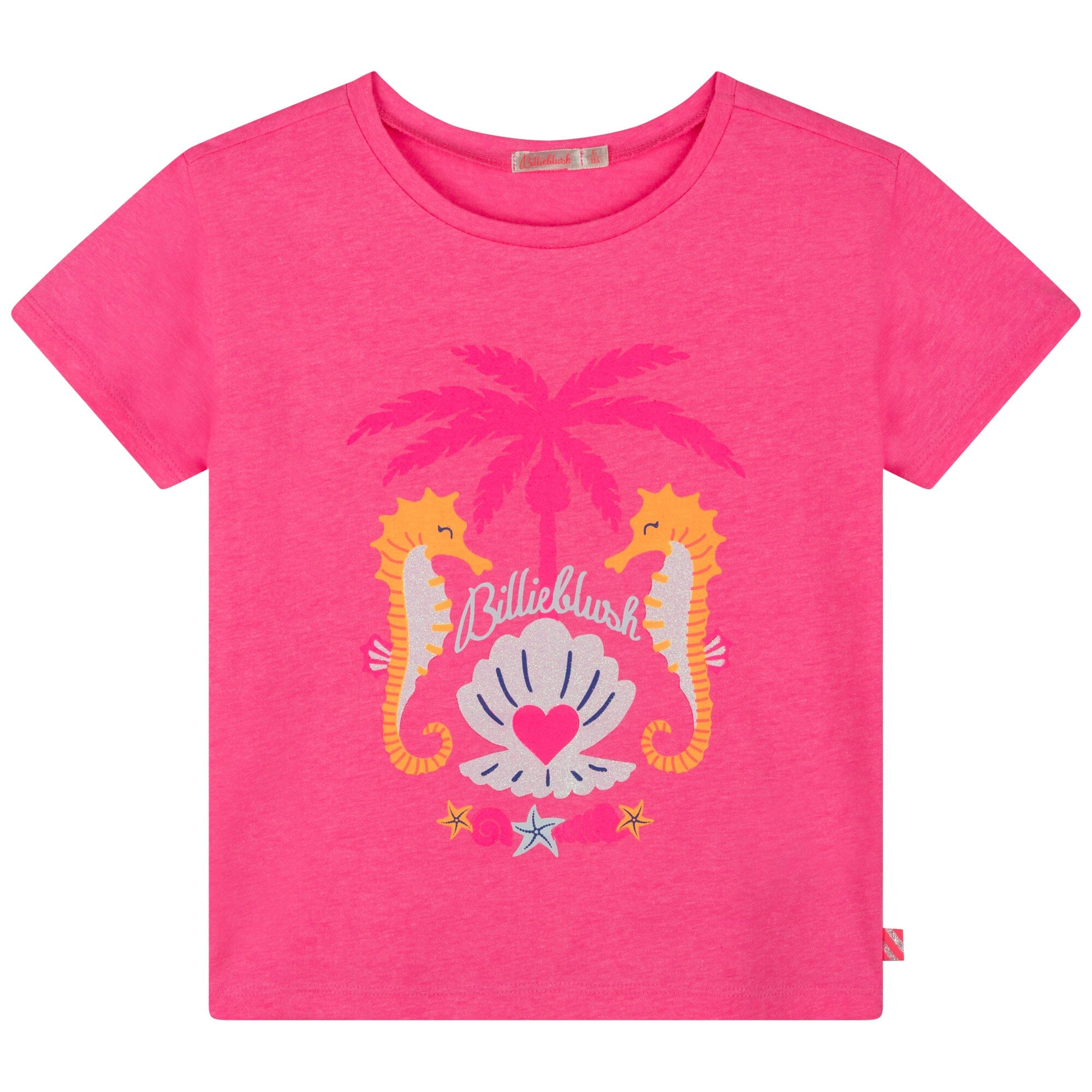 Billieblush T-Shirt pink rosa mit Seepferdchen und Muschel T-Shirt Billieblush