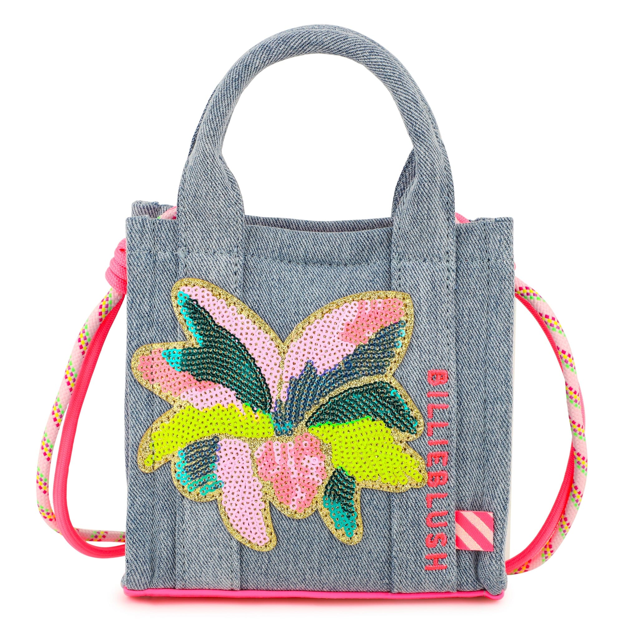 BILLIEBLUSH Mini-Tragetasche – Denim mit Paillettenmotiv Handtasche Billieblush