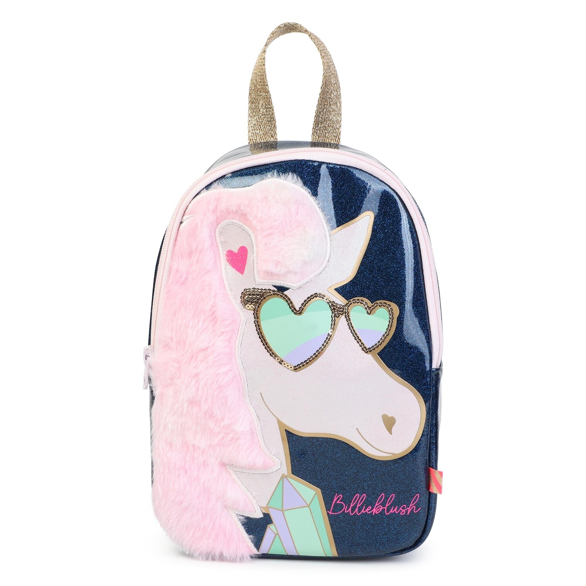 Billieblush Rucksack mit paillettenbesetztem Pegasus-Motiv und buntem, flauschigem Fleece Rucksäcke Billieblush