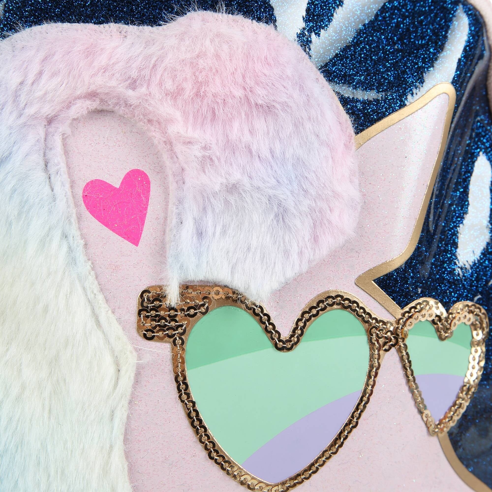 Billieblush Rucksack mit paillettenbesetztem Pegasus-Motiv und buntem, flauschigem Fleece Rucksäcke Billieblush