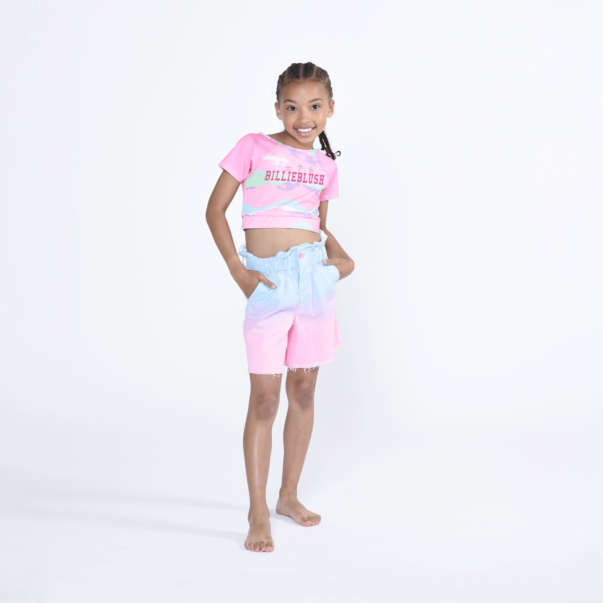 Billieblush coole Farbverlauf Shorts rosa/ hellblau Shorts Billieblush