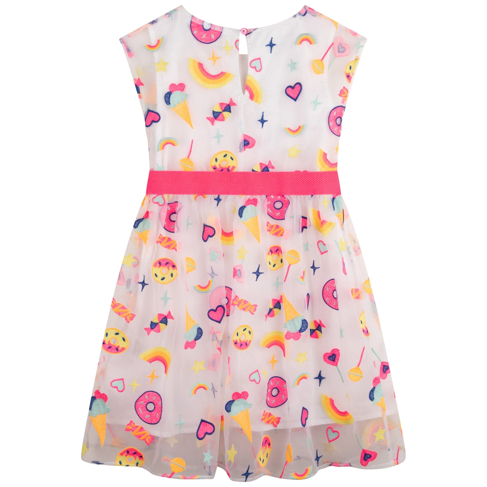 Billieblush Kleid aus Organza in weiß mit fancy Stickerei 4-10 Jahre für Mädchen Kleid Billieblush