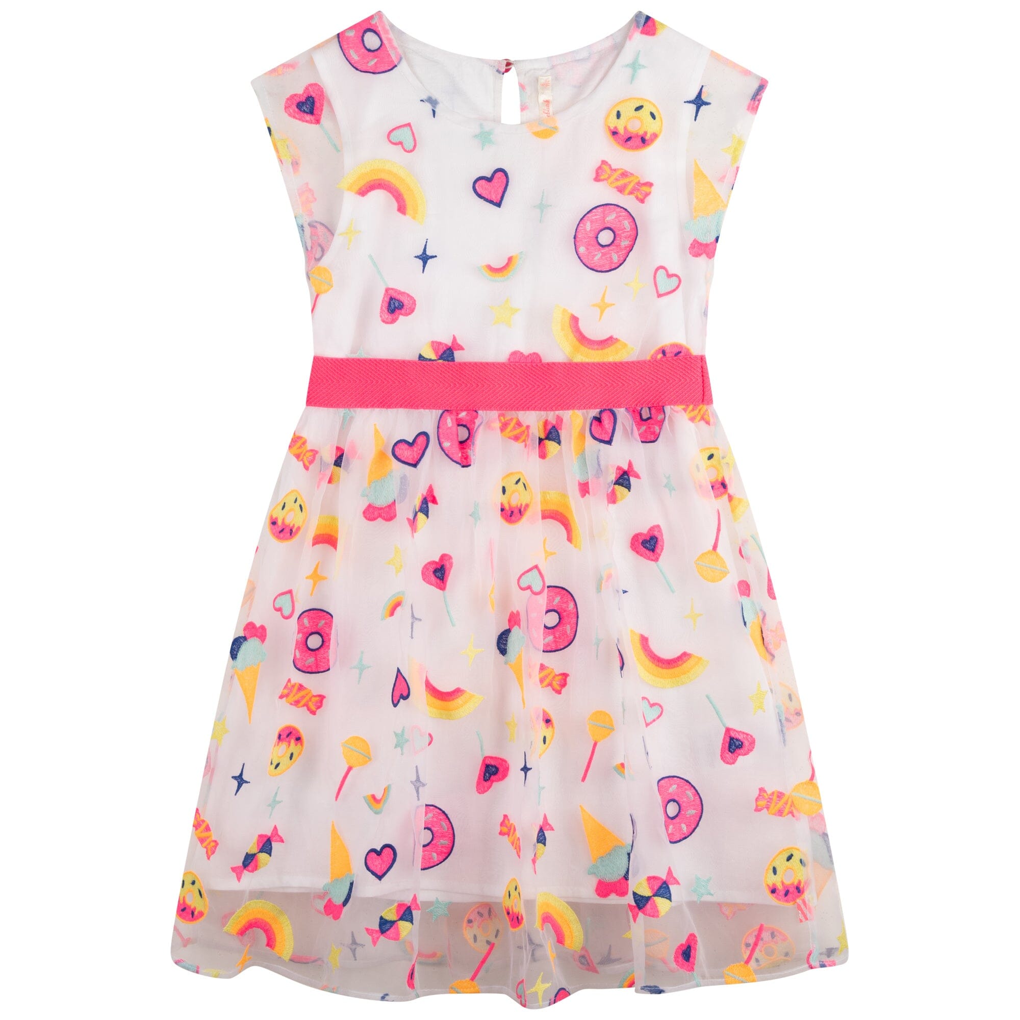 Billieblush Kleid aus Organza in weiß mit fancy Stickerei 4-10 Jahre für Mädchen Kleid Billieblush