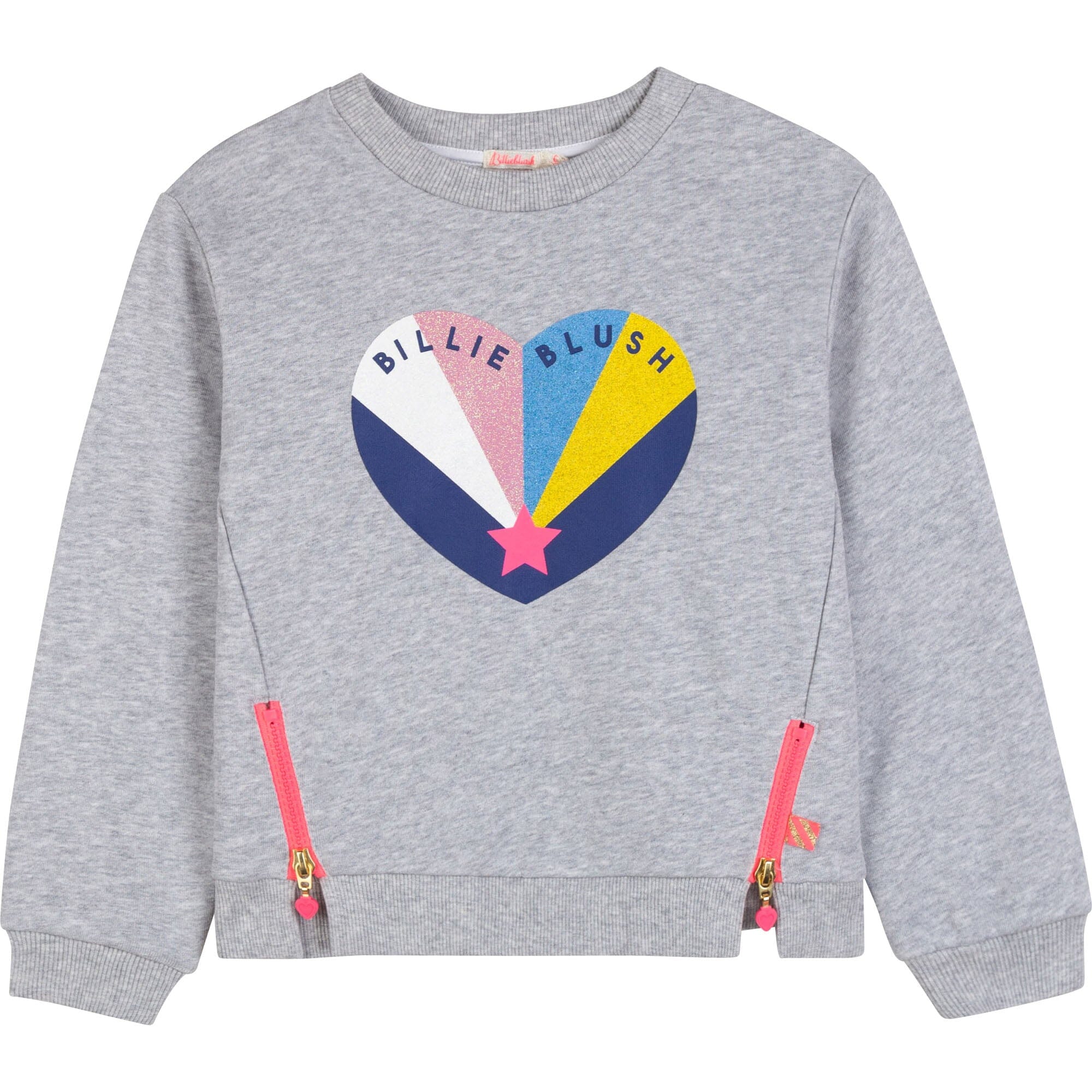 Billieblush Sweatshirt mit Herz und Pailletten in grau Sweatshirt Billieblush