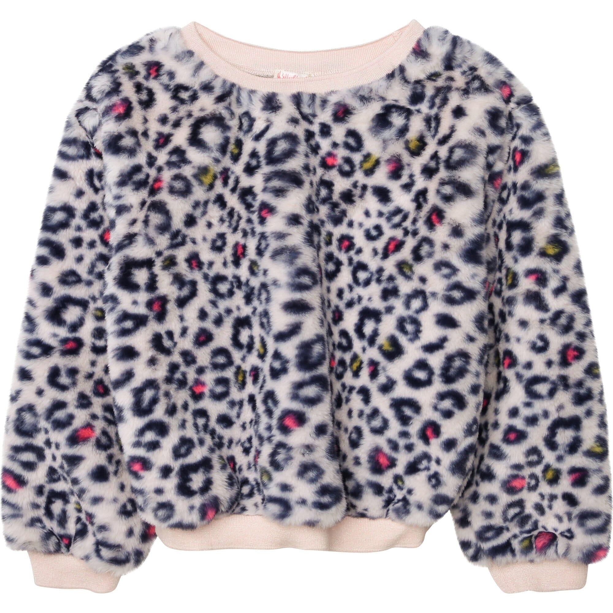 Billieblush Sweatshirt aus kuscheligem Kunstfell mit Leoprint Sweatshirt Billieblush