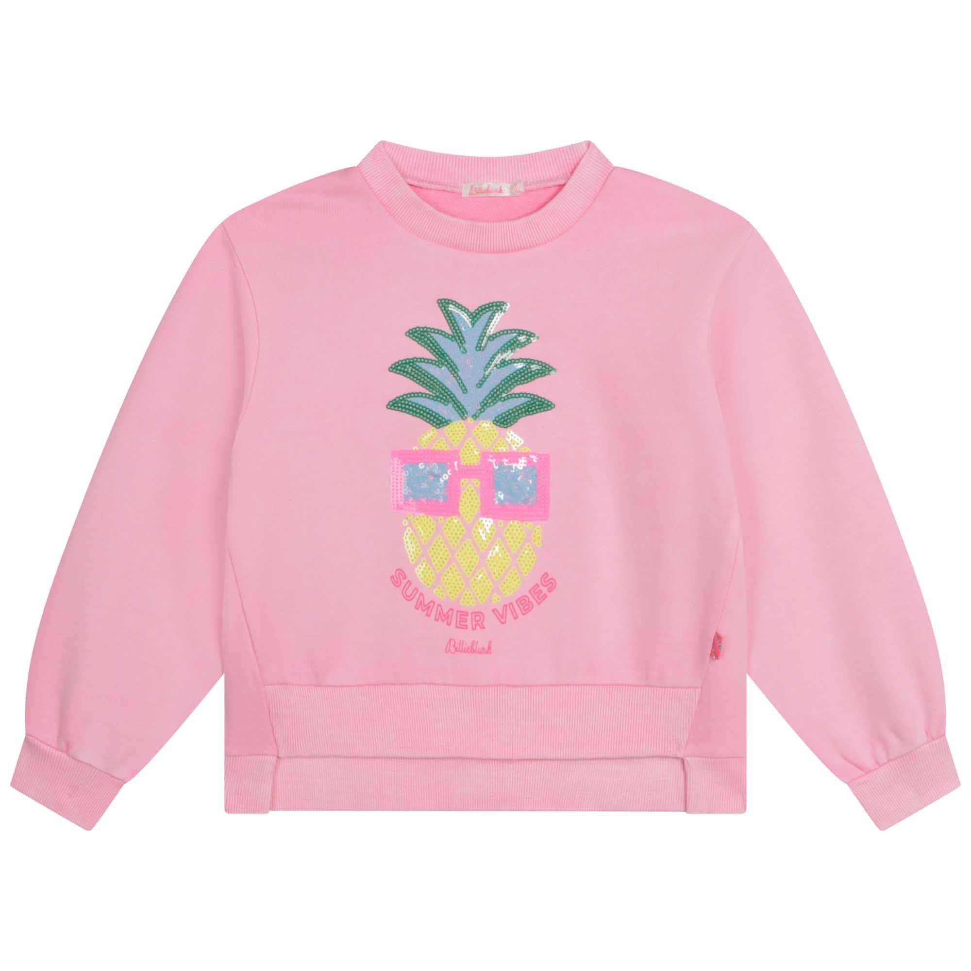 Billieblush Sweater pink mit Ananas Sweatshirt Billieblush