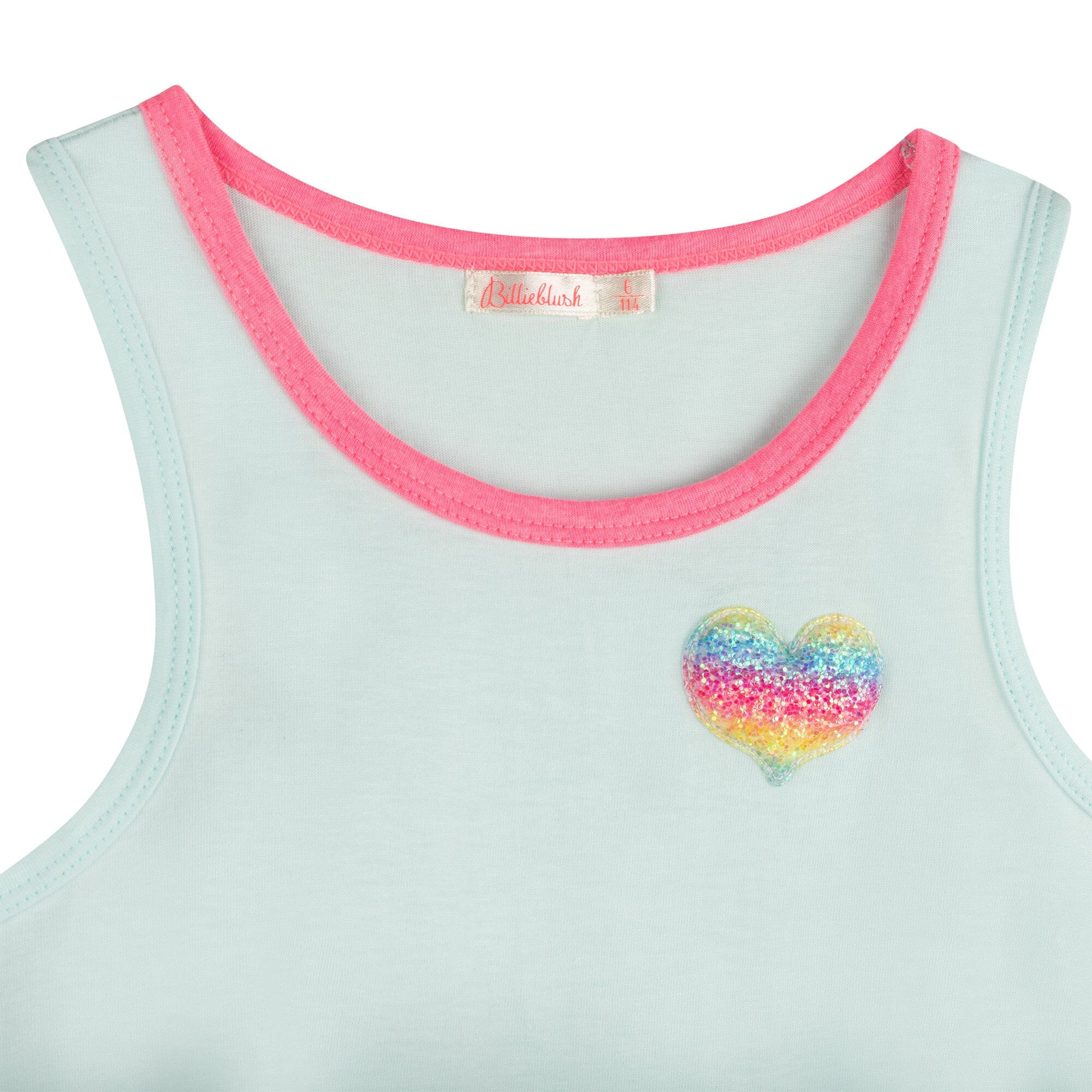 Billieblush Tanktop türkis mit Herz Badge und Schleife Tops und Tanktops Billieblush