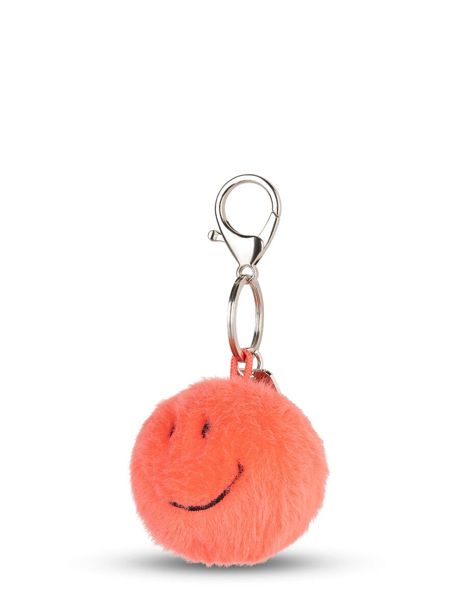 Bon Ton Toys Smiley® Schlüsselanhänger Fuzzy aus recyceltem Plüsch Bright Coral 5,5 cm Schlüsselanhänger BON TON TOYS SMILEY®