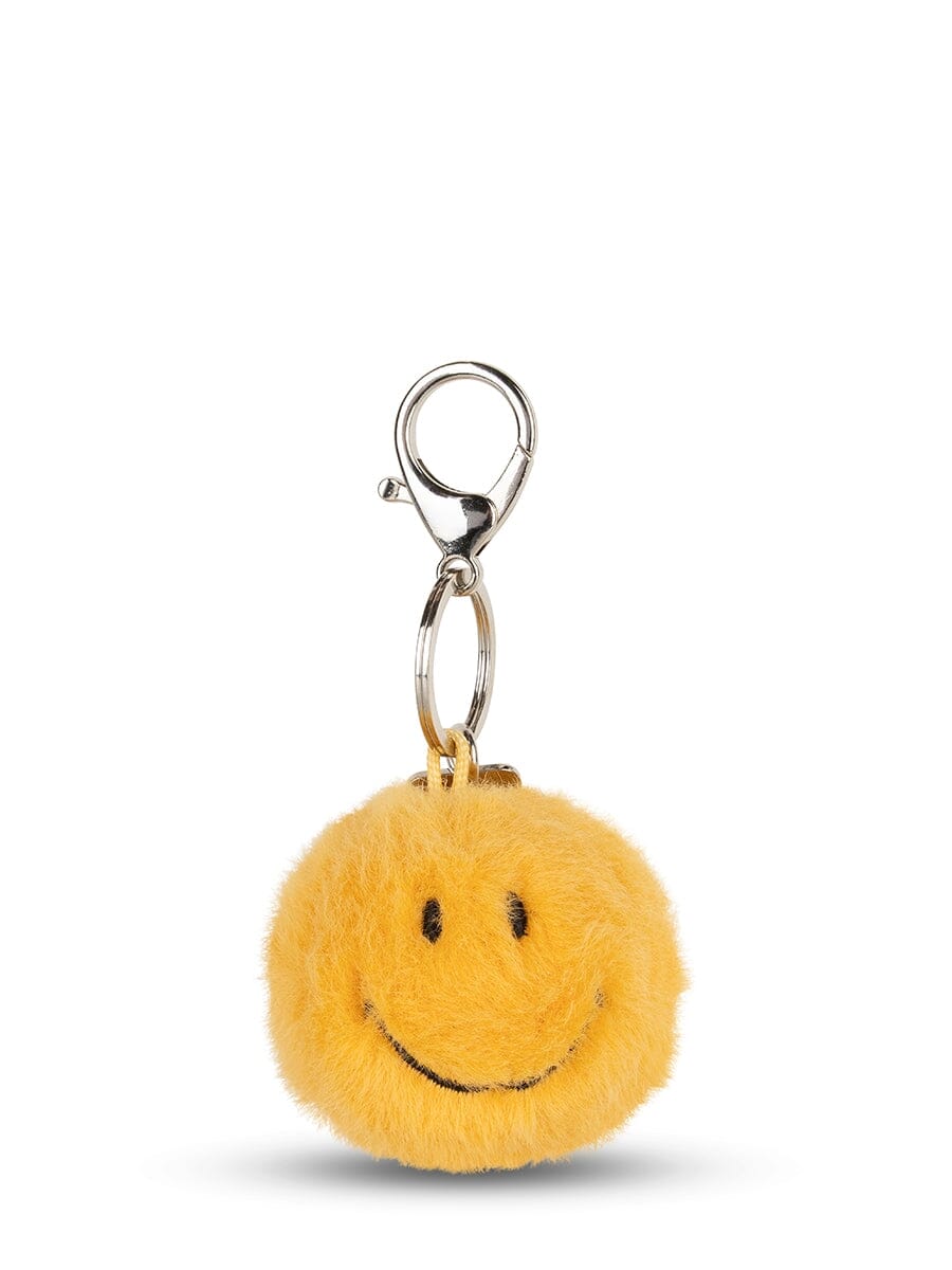 Bon Ton Toys Smiley® Schlüsselanhänger Fuzzy aus recyceltem Plüsch Bright gelb 5,5 cm Schlüsselanhänger BON TON TOYS SMILEY®