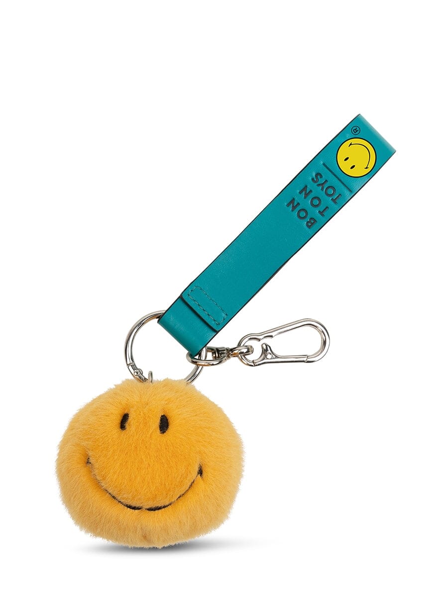BON TON TOYS x Smiley Smiley ECO Fuzzy Bag Charm 7 cm Gelb Schlüsselanhänger BON TON TOYS SMILEY®