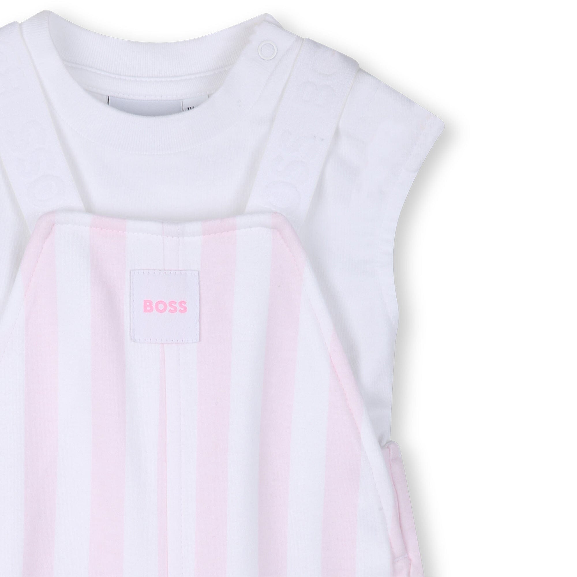 BOSS Baby 2-teiler Set: Overall + T-Shirt „Festivalsblüte“ Baby Kombination Boss Kidswear