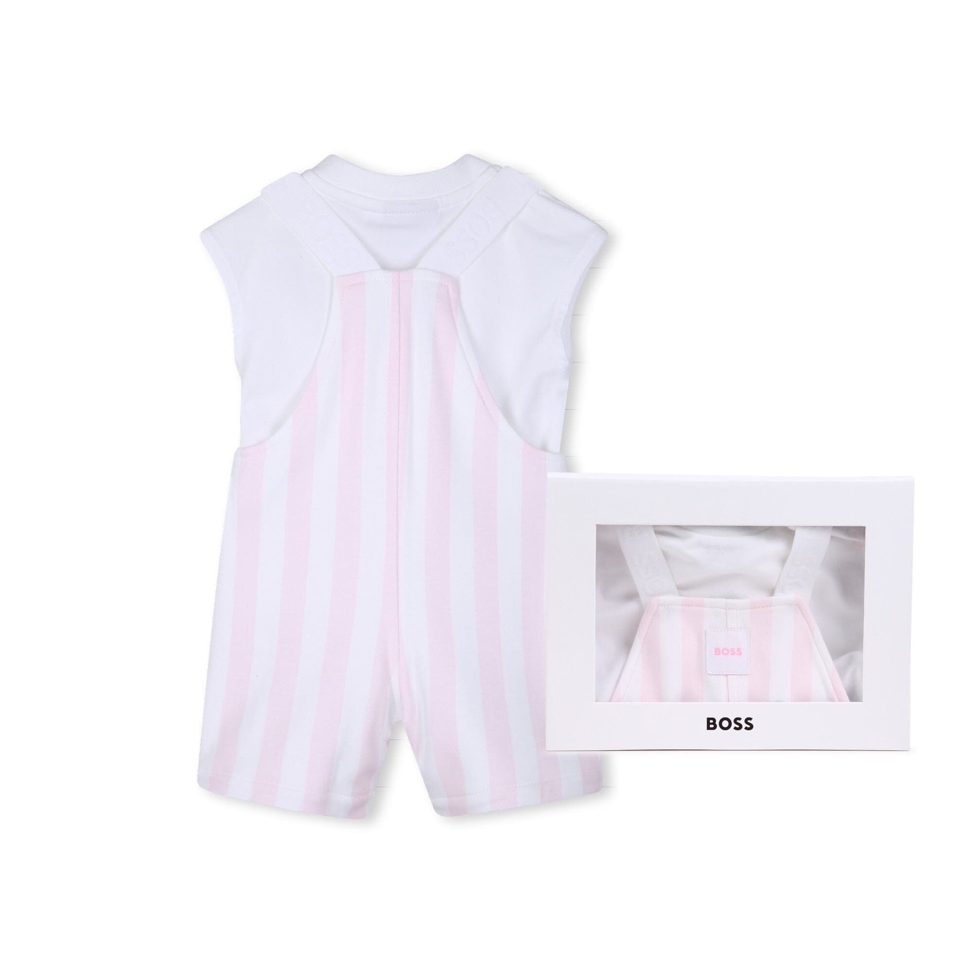 BOSS Baby 2-teiler Set: Overall + T-Shirt „Festivalsblüte“ Baby Kombination Boss Kidswear