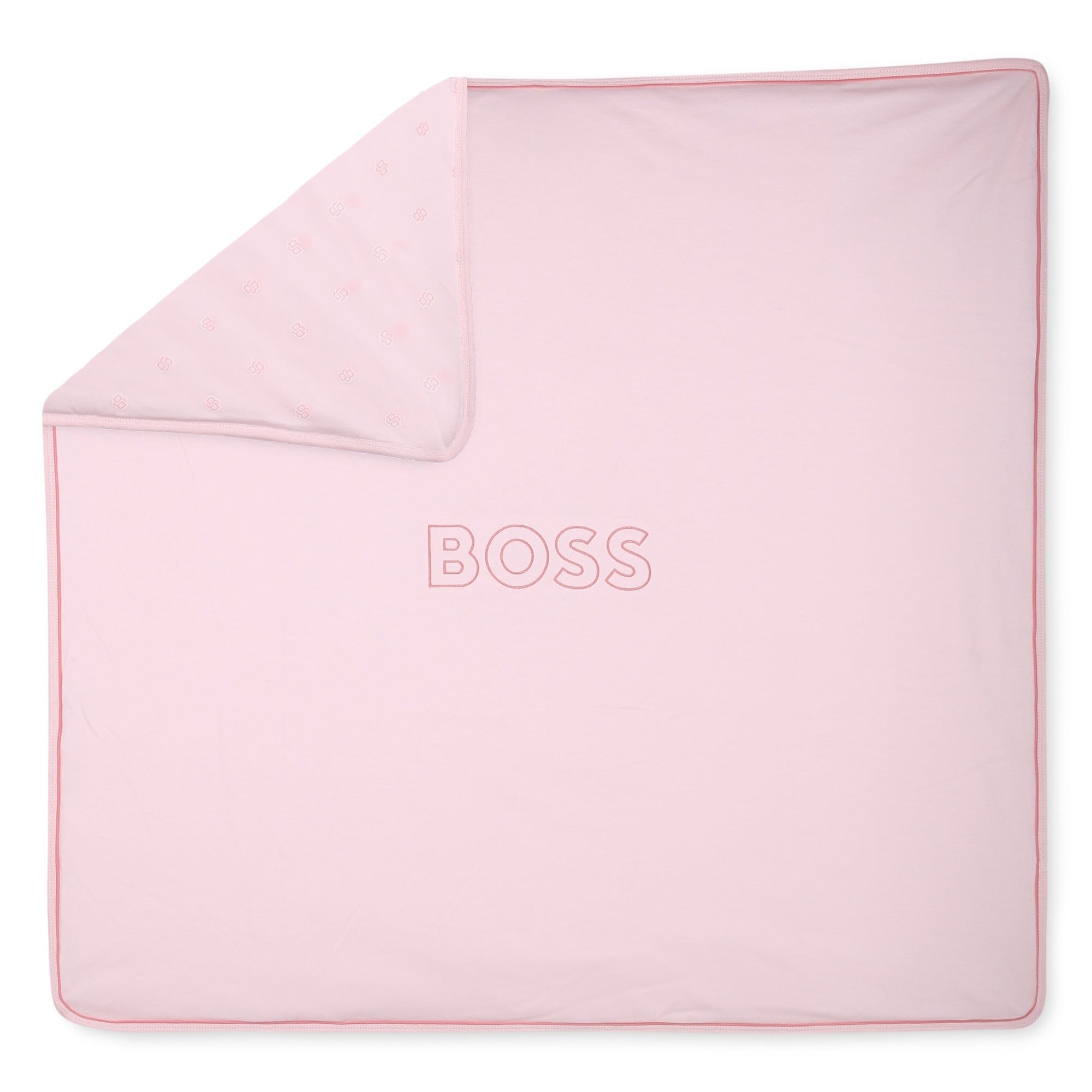 BOSS Baby edle Baumwolldecke "My First Blanket" - hellrosa mit Logoprint Babydecke Boss