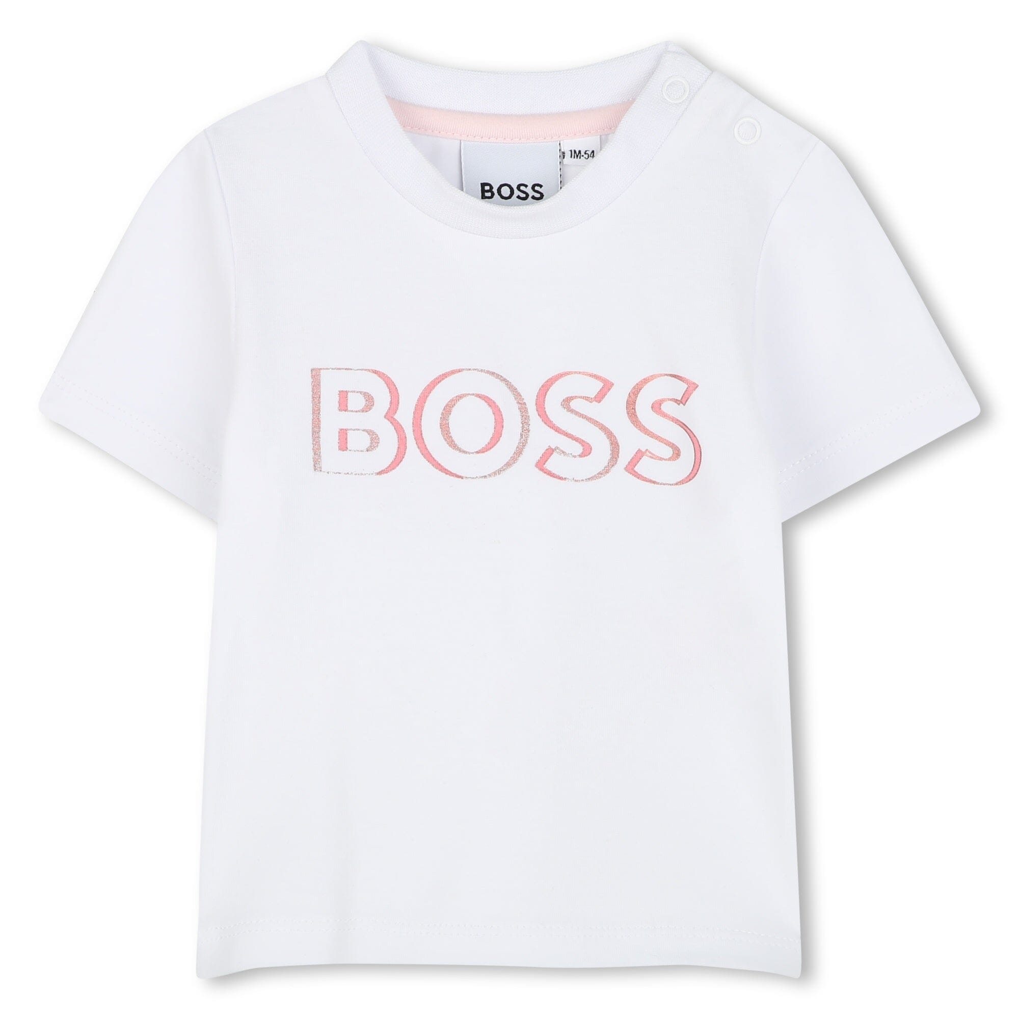 BOSS Baby Jogginganzug 3-Teiler in weiß/ rosa mit Farbblöcke und Streifen - Copy Baby Kombination Boss
