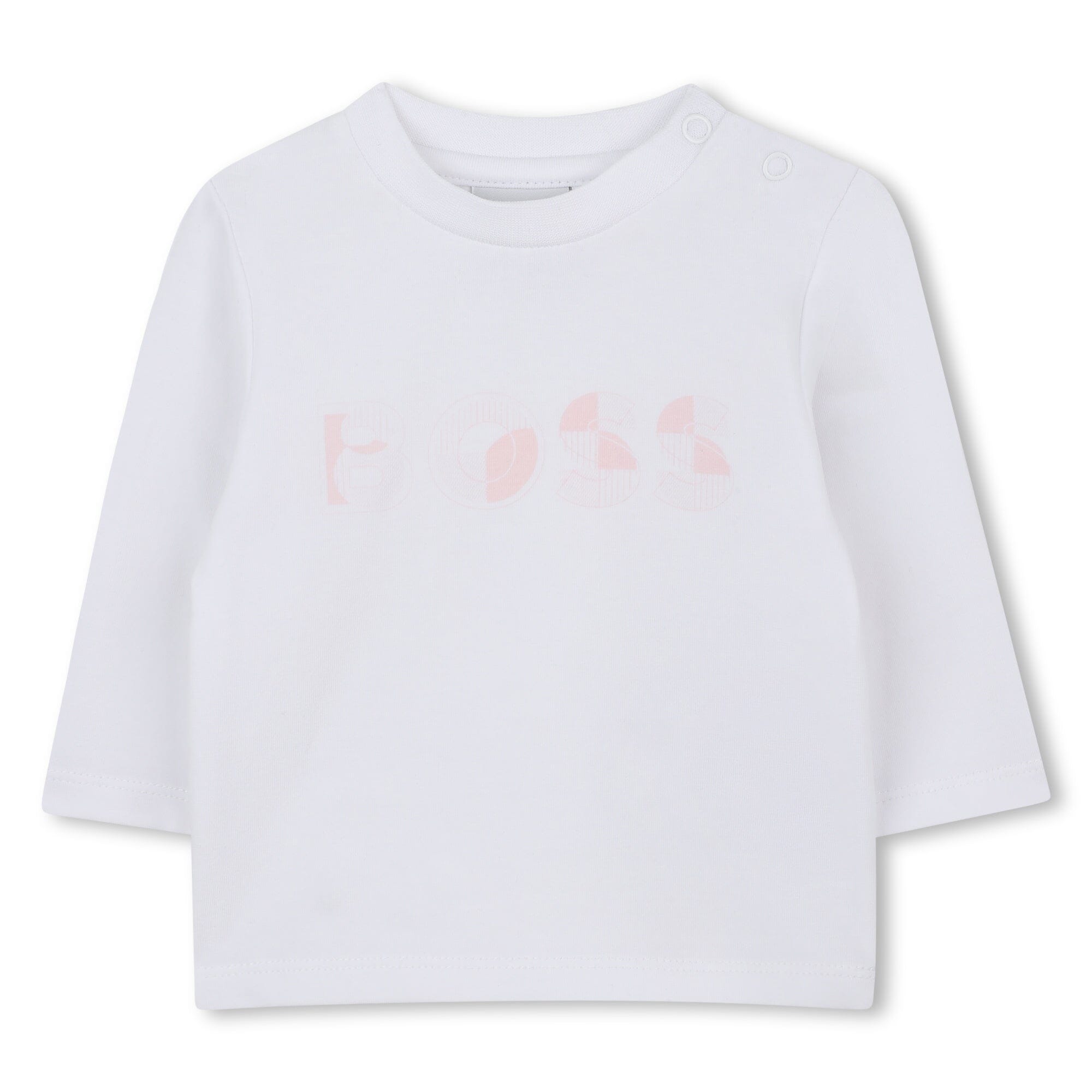 BOSS Baby Set rosa weiss Hose Strickjacke & T-Shirt mit Satin-Details Baby Kombination Boss Kidswear
