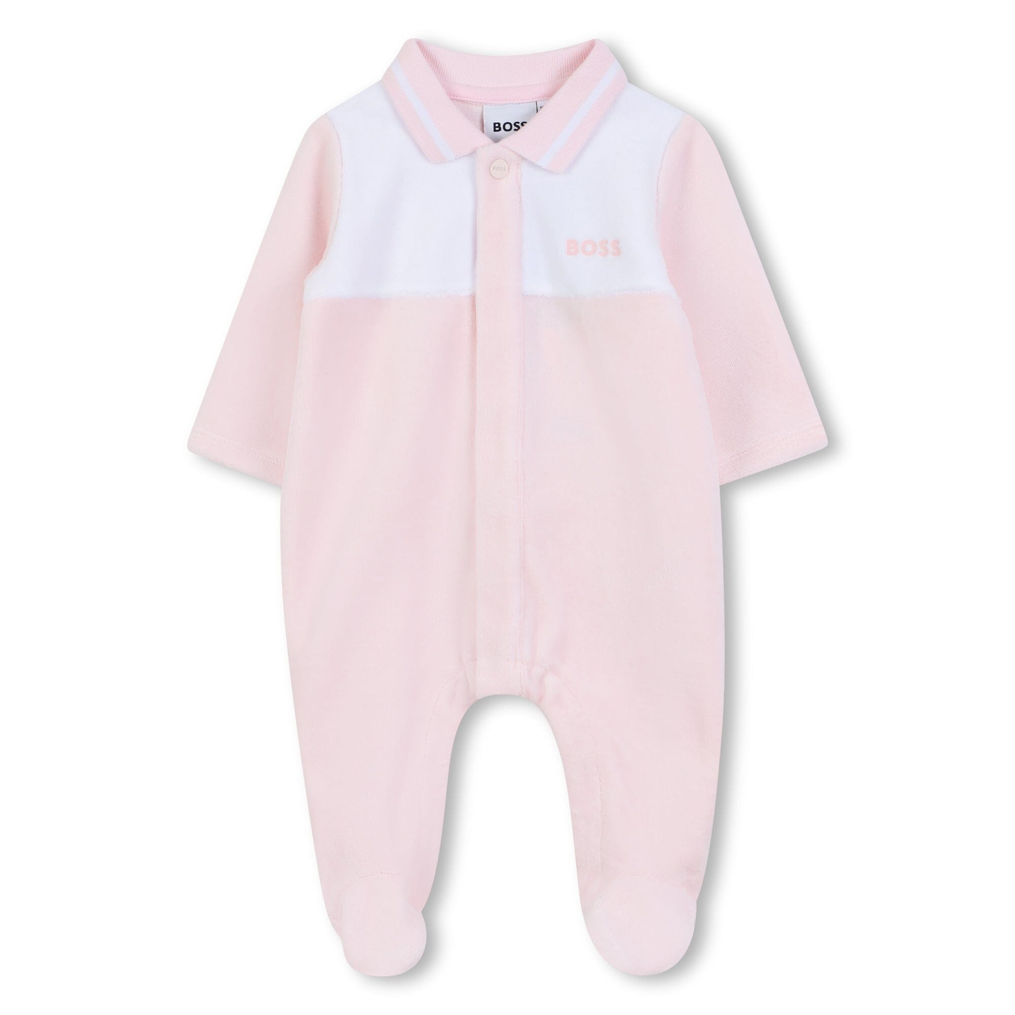 BOSS Baby Strampler rosa aus Bio-Baumwolle in Geschenkbox – Samtig weich Strampler Boss Kidswear 3 Monate ( 56-62)