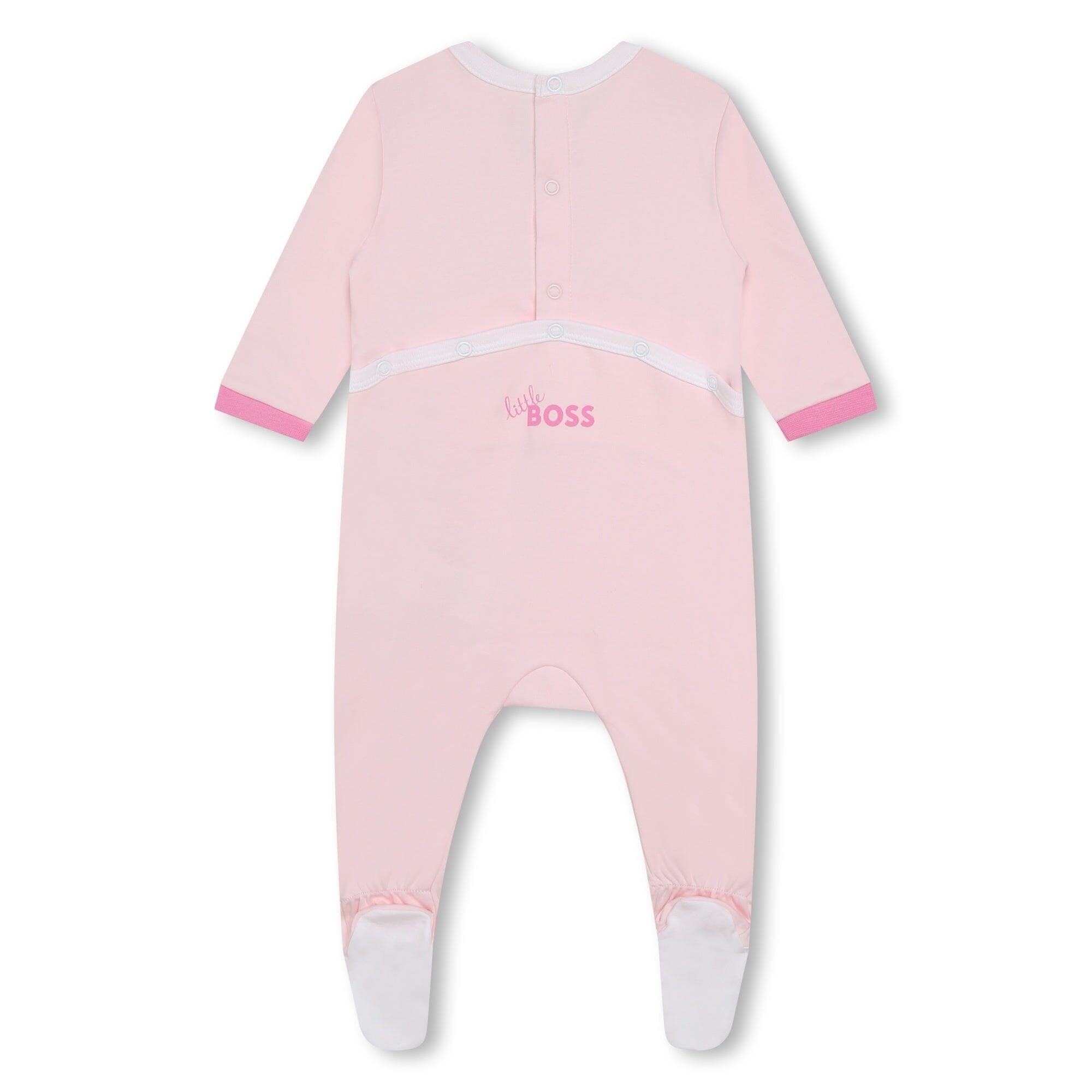 BOSS Baby Geschenkbox Kombination Strampler und Lätzchen Set mit Häschenmotiv Strampler Boss