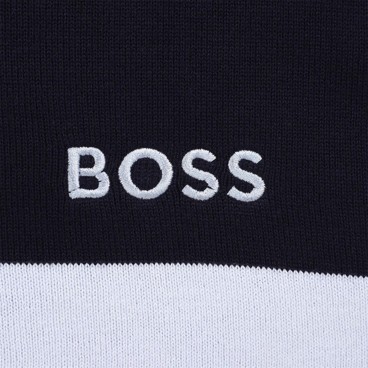 BOSS Baby Wendedecke Savanna Kuscheliger Strick in Marineblau und Hellblau Babydecke Boss Kidswear