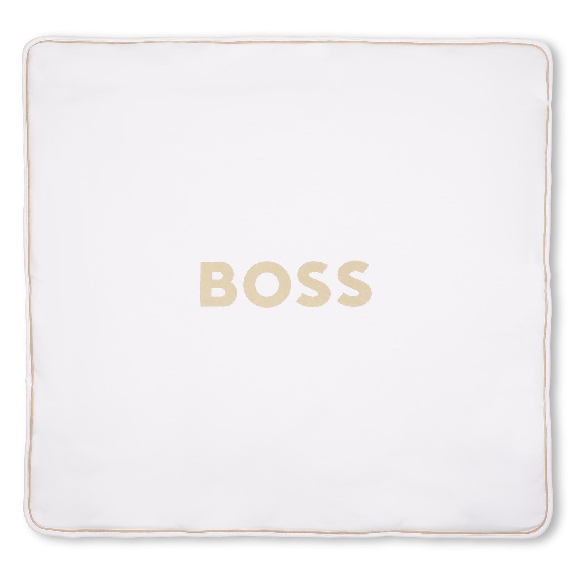 BOSS Babydecke – zweilagiges Jersey-Blanket, Beige/Weiß Babydecke BOSS