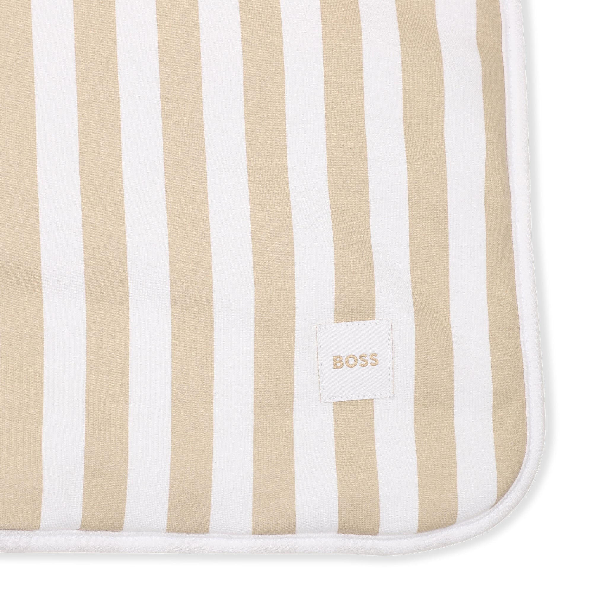 BOSS Babydecke – zweilagiges Jersey-Blanket, Beige/Weiß Babydecke BOSS