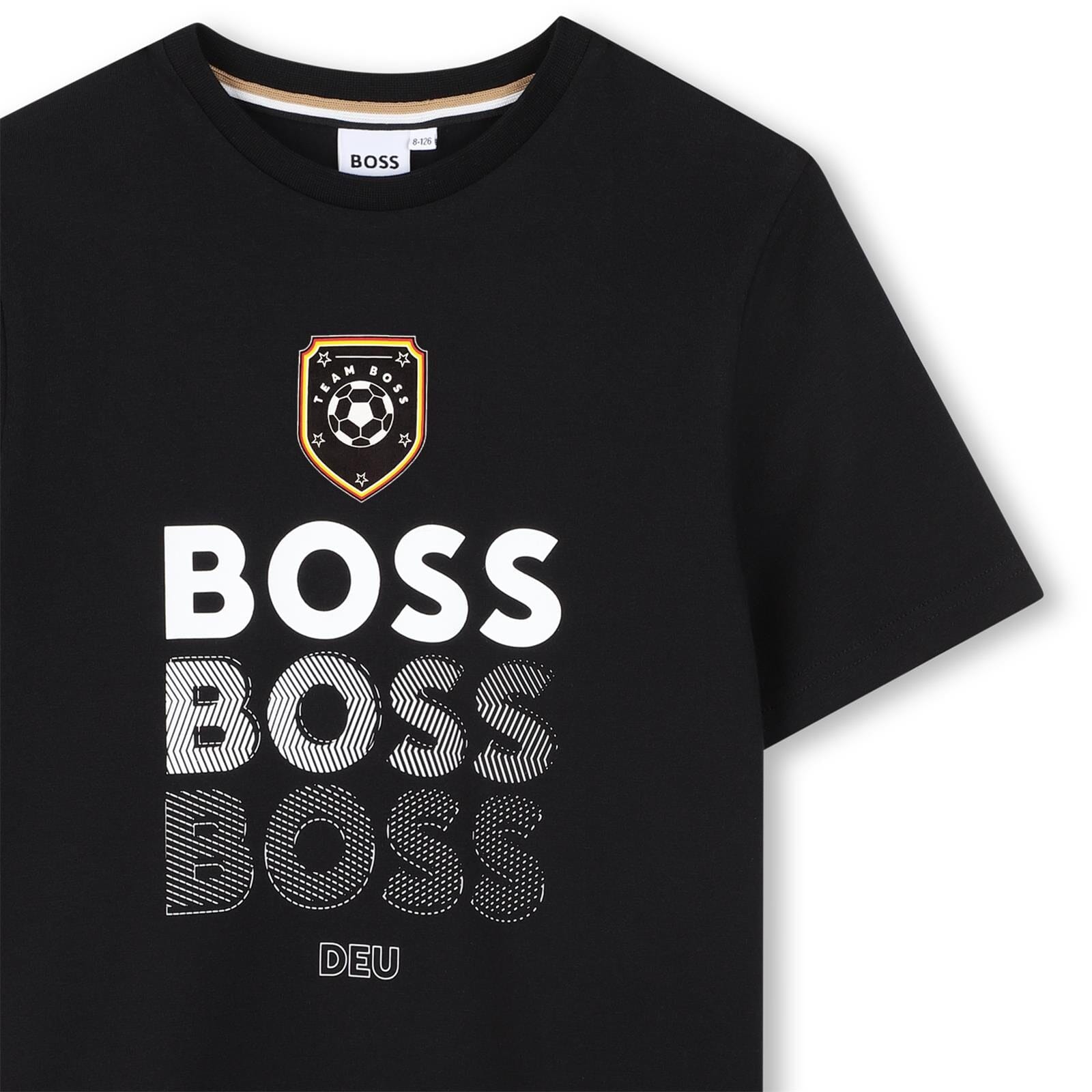 BOSS Deutschland Trikot T-Shirt Schwarz Kids und Teenager T-Shirt Boss Kidswear
