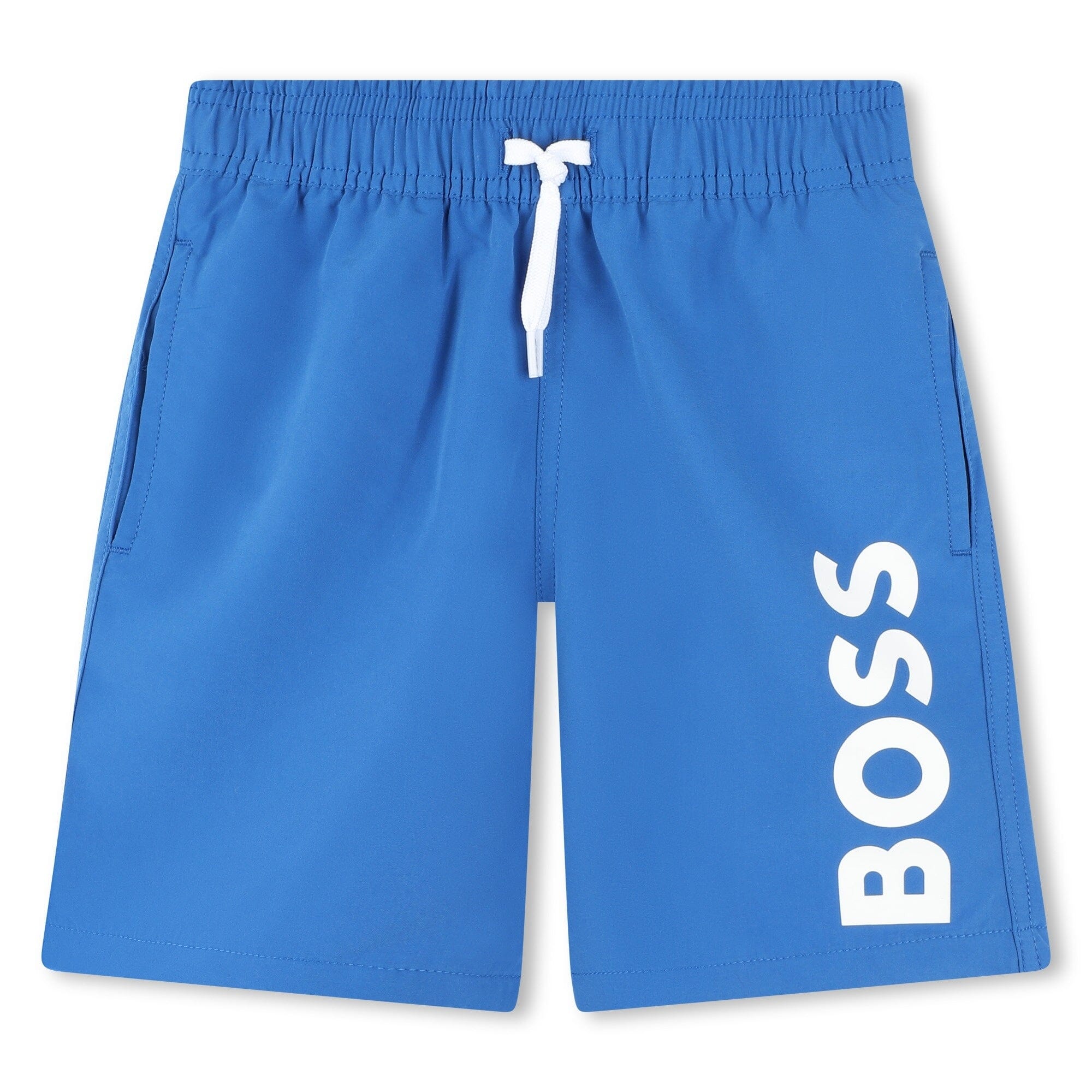BOSS Surfershorts blau mit Logo Badehose Boss