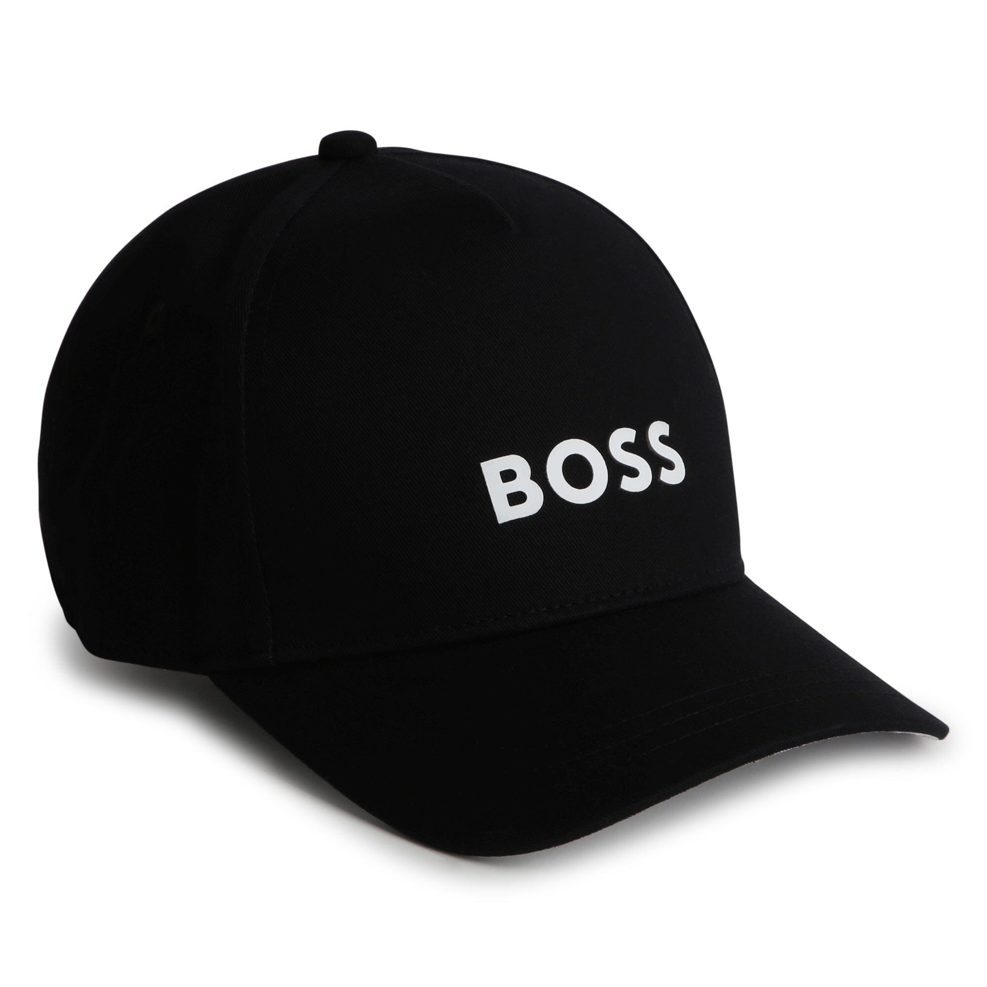 BOSS Kids Kappe schwarz mit Patch Front Logo in weiß Cap Boss