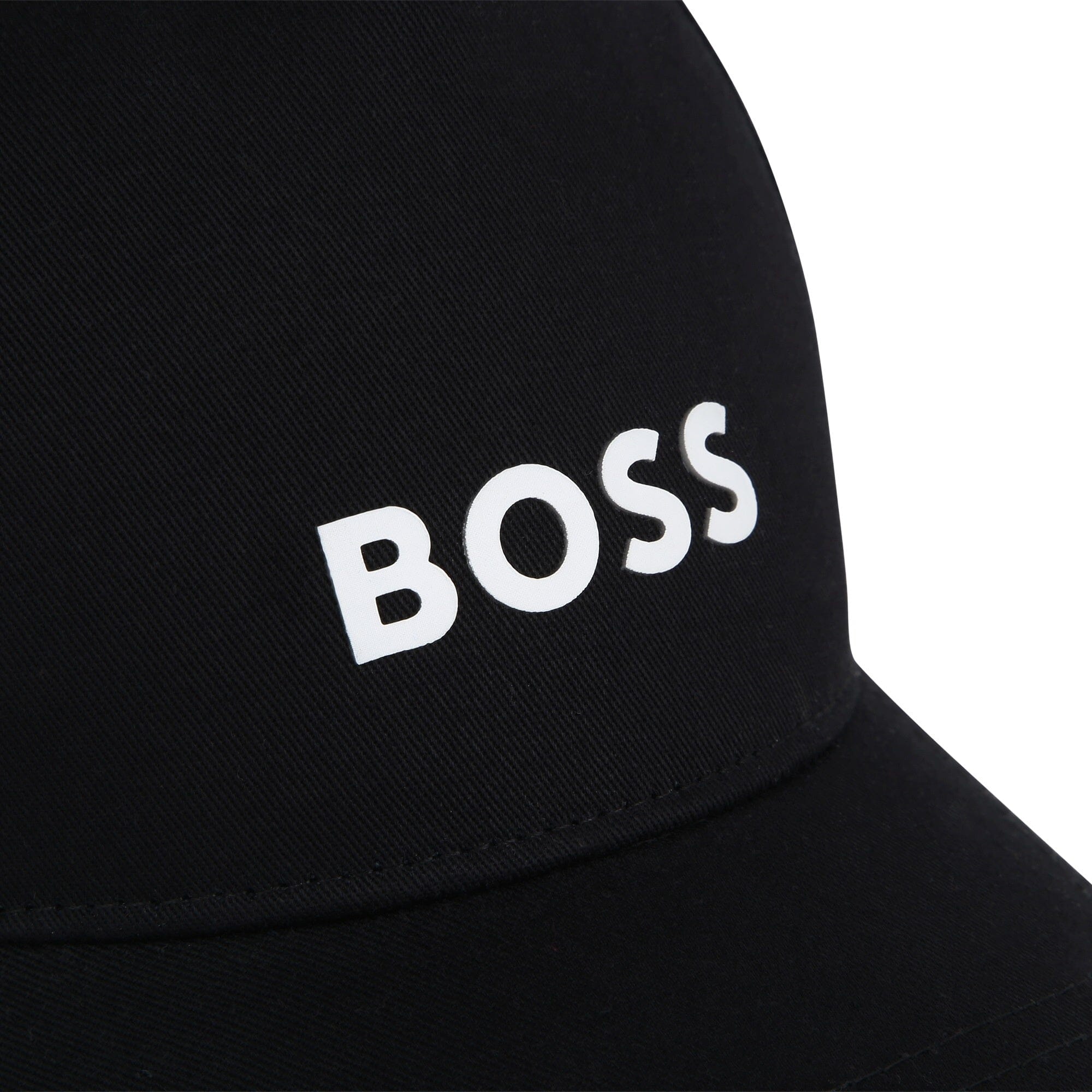 BOSS Kids Kappe schwarz mit Patch Front Logo in weiß Cap Boss