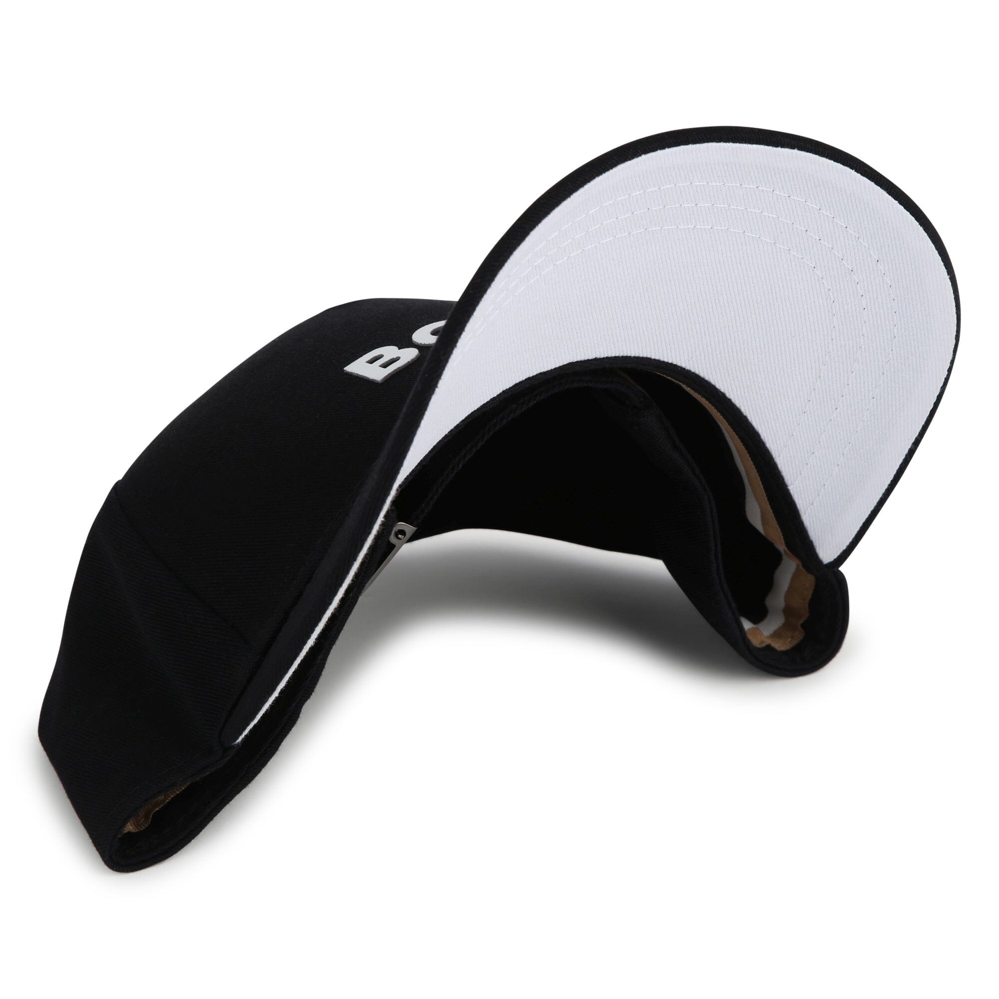 BOSS Kids Kappe schwarz mit Patch Front Logo in weiß Cap Boss