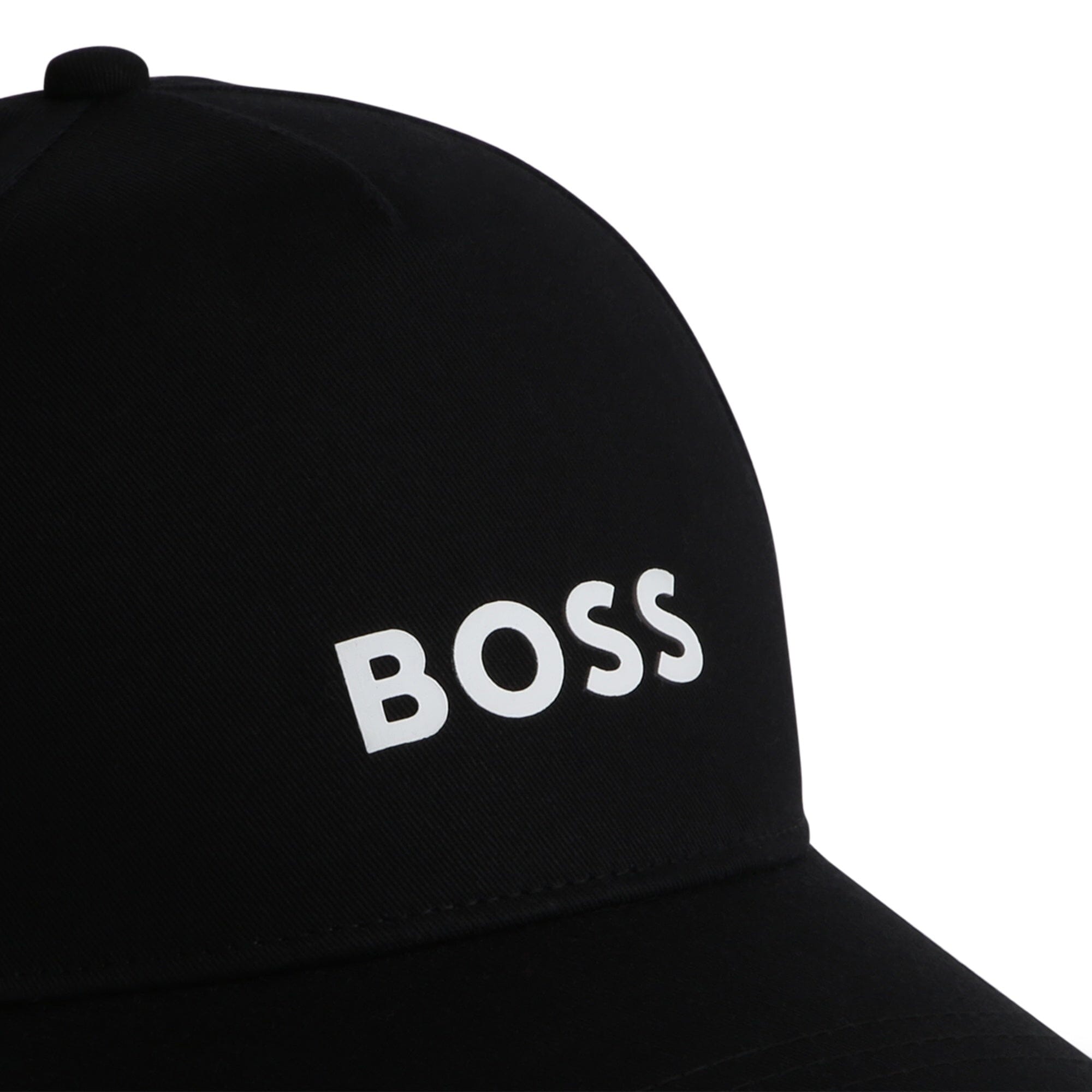 BOSS Kids Kappe schwarz mit Patch Front Logo in weiß Cap Boss
