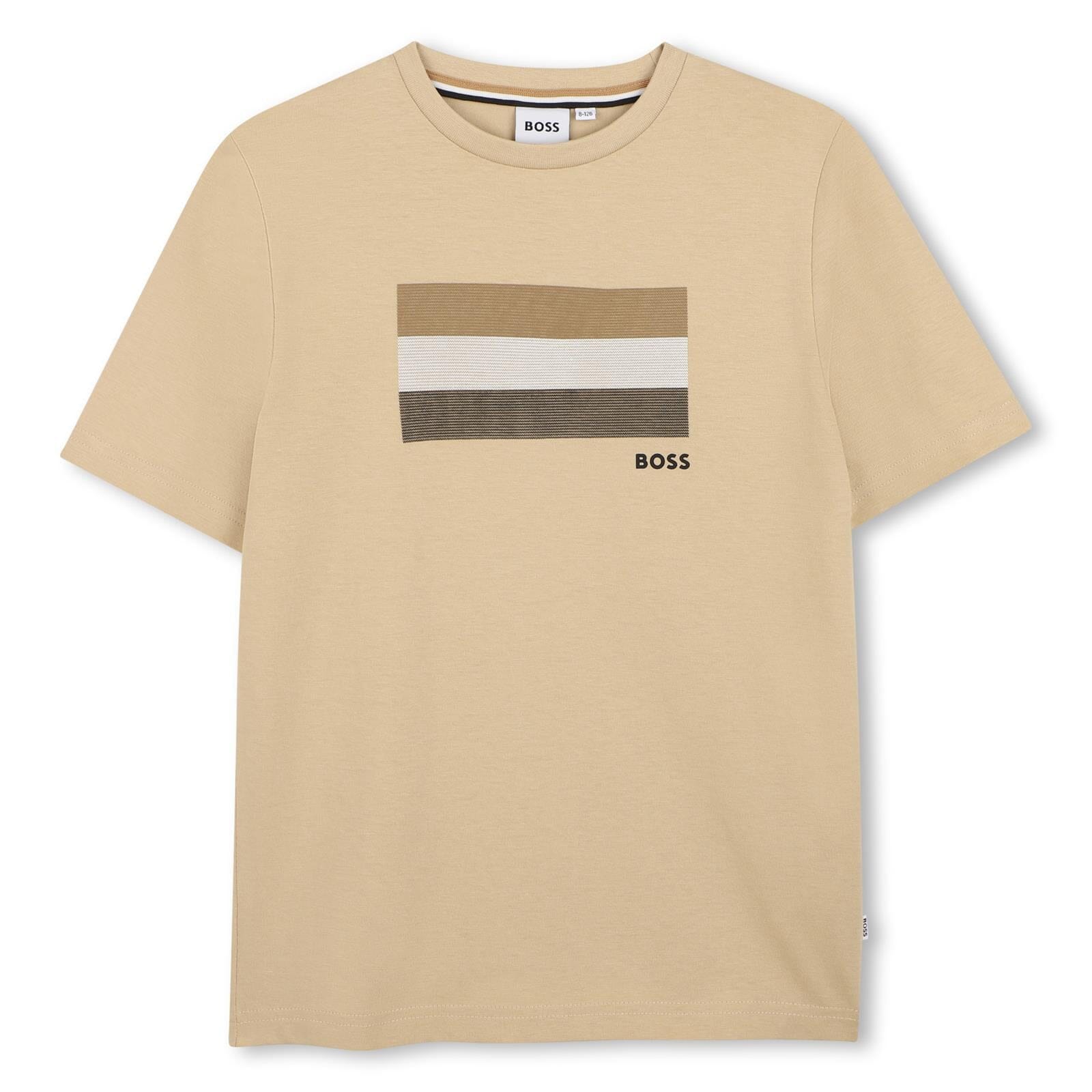 BOSS Kids Kurzarm T-Shirt Beige T-Shirt Boss Kidswear 12 Jahre / 146-152