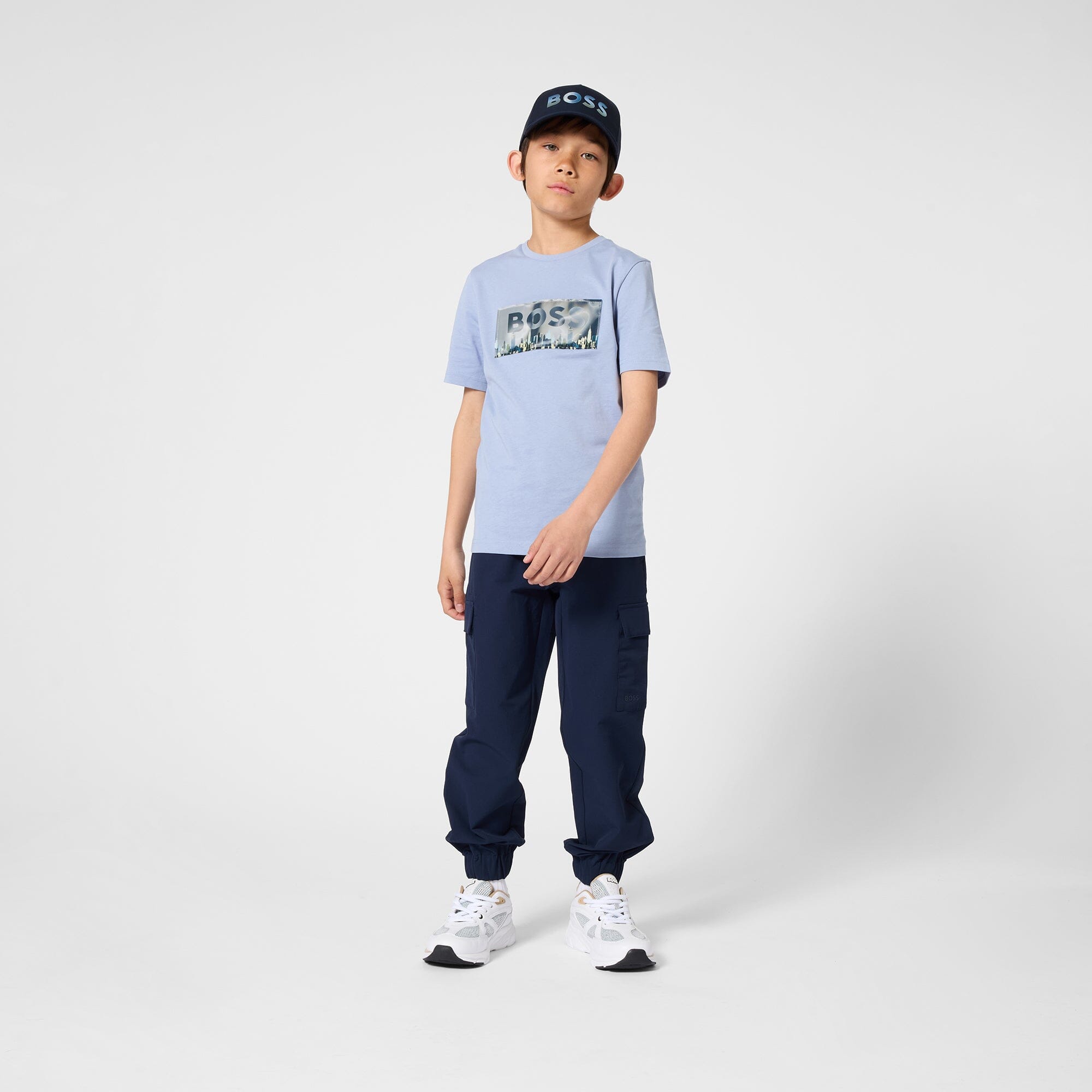 BOSS Kids – Kurzärmeliges T-Shirt (Skyline-Print) T-Shirt Boss Kidswear