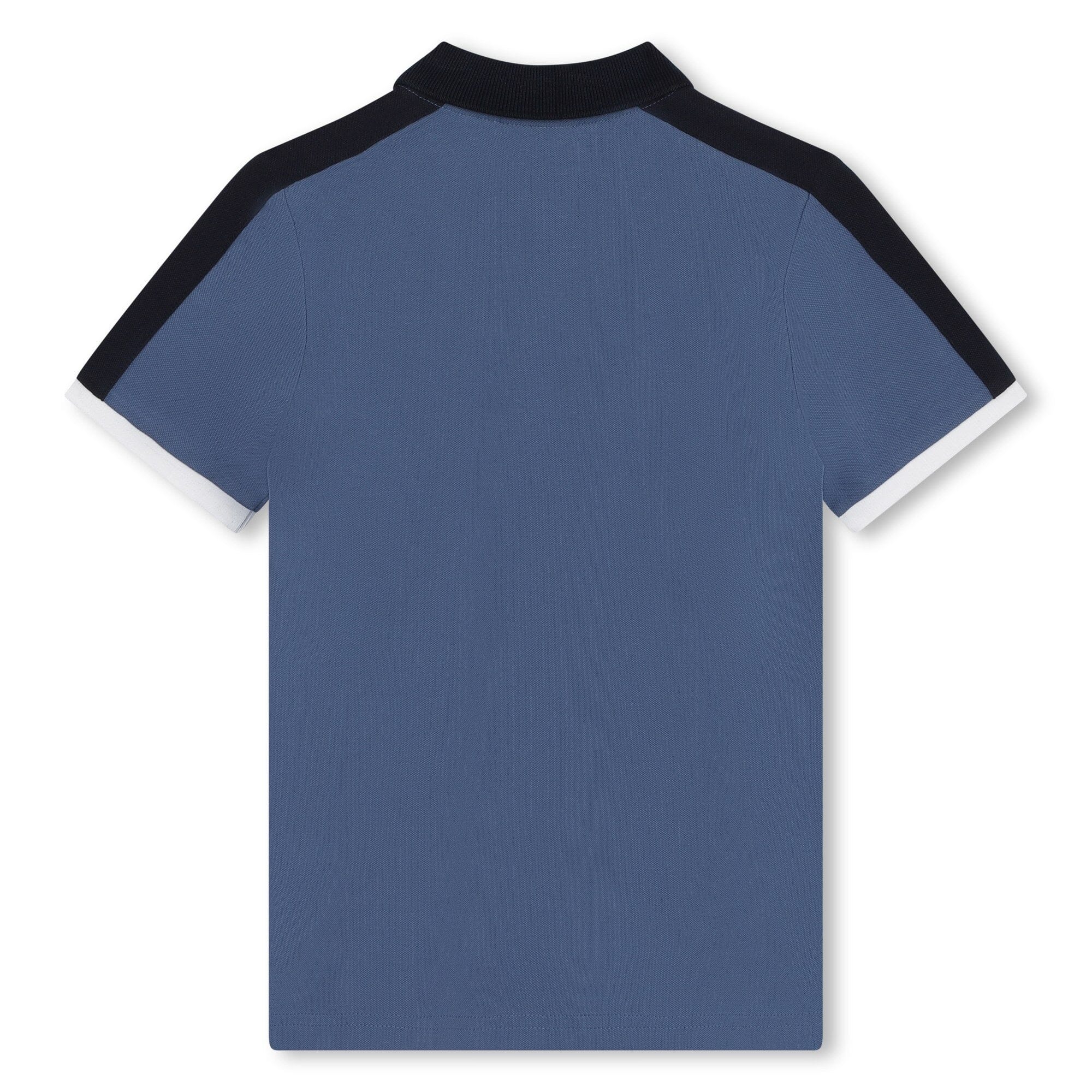 BOSS Poloshirt kurzärmelig blau mit weißen Details Poloshirt Boss