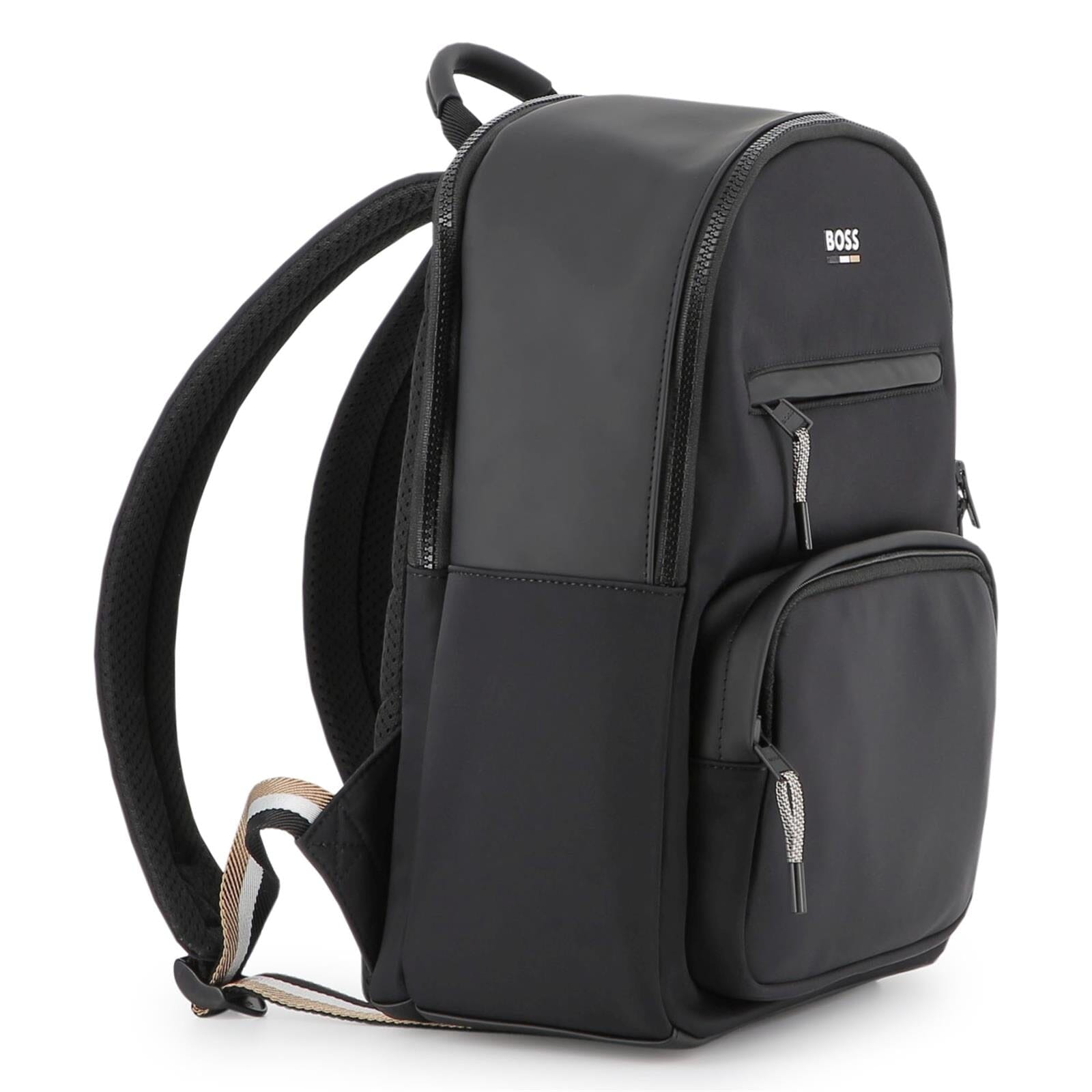 BOSS Kids – Rucksack aus beschichtetem Textil Schwarz Rucksäcke Boss