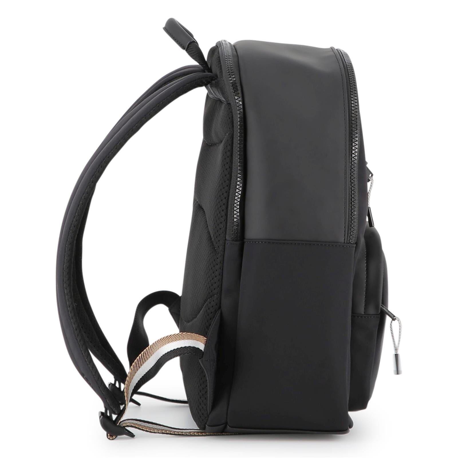 BOSS Kids – Rucksack aus beschichtetem Textil Schwarz Rucksäcke Boss