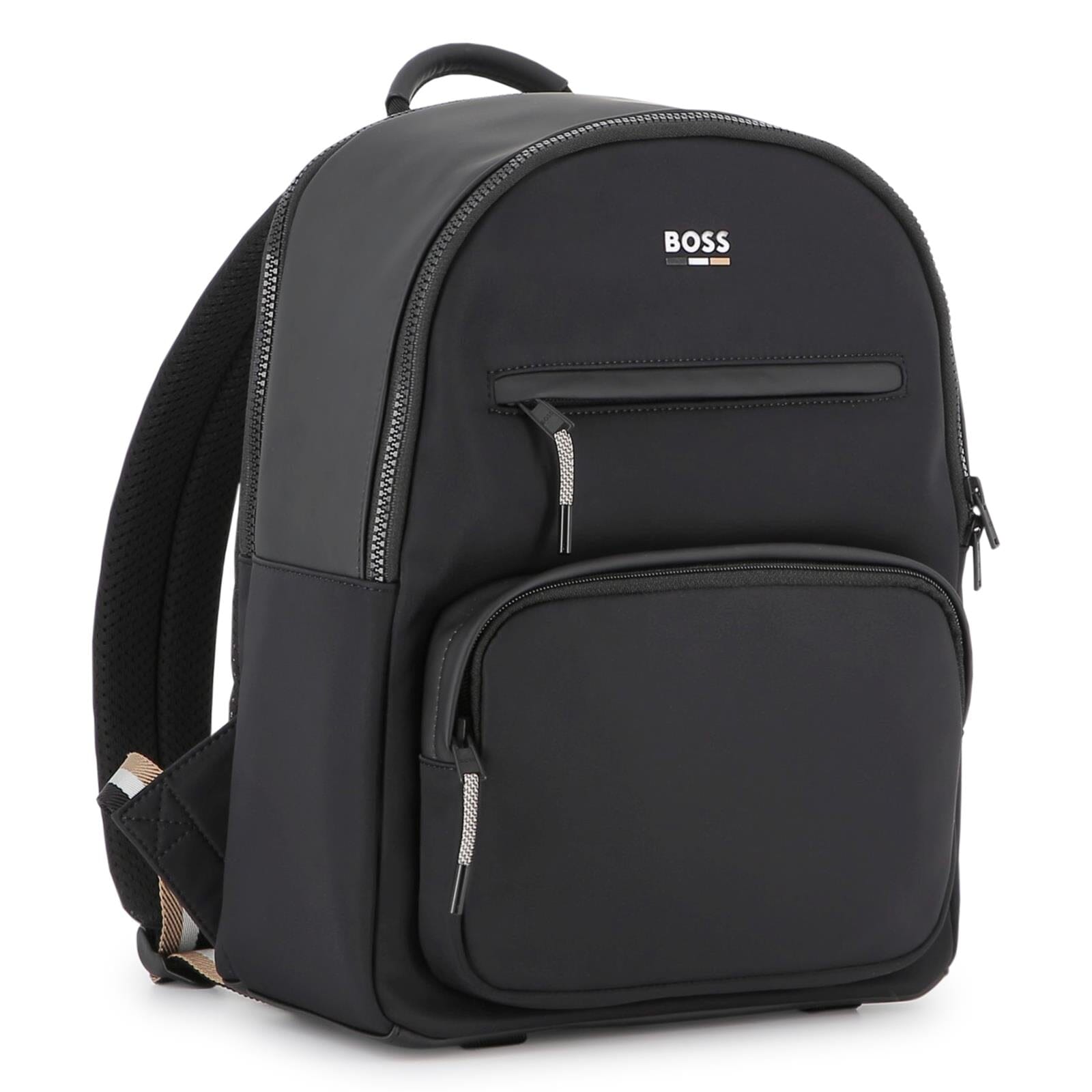 BOSS Kids – Rucksack aus beschichtetem Textil Schwarz Rucksäcke Boss