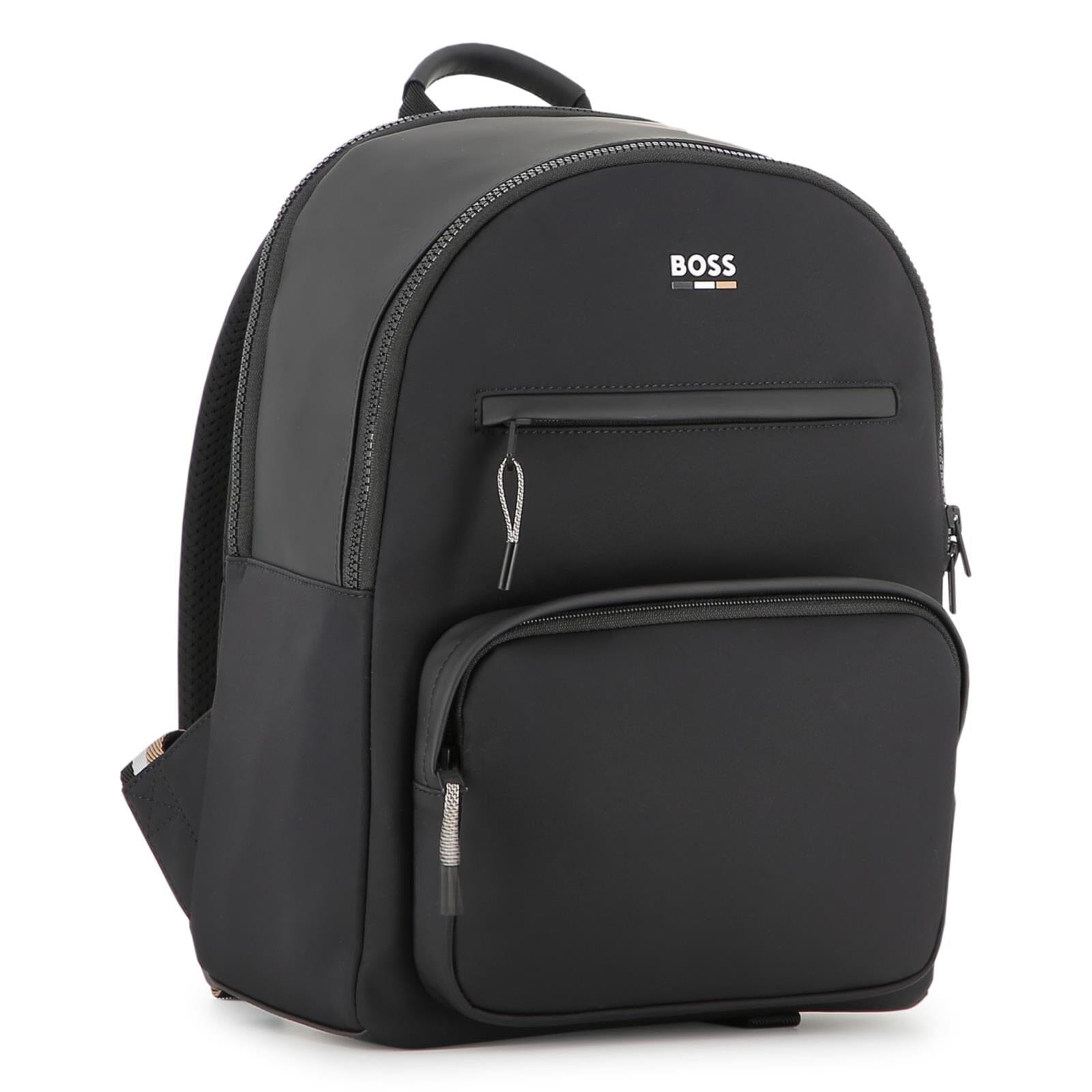 BOSS Kids – Rucksack aus beschichtetem Textil Schwarz Rucksäcke Boss