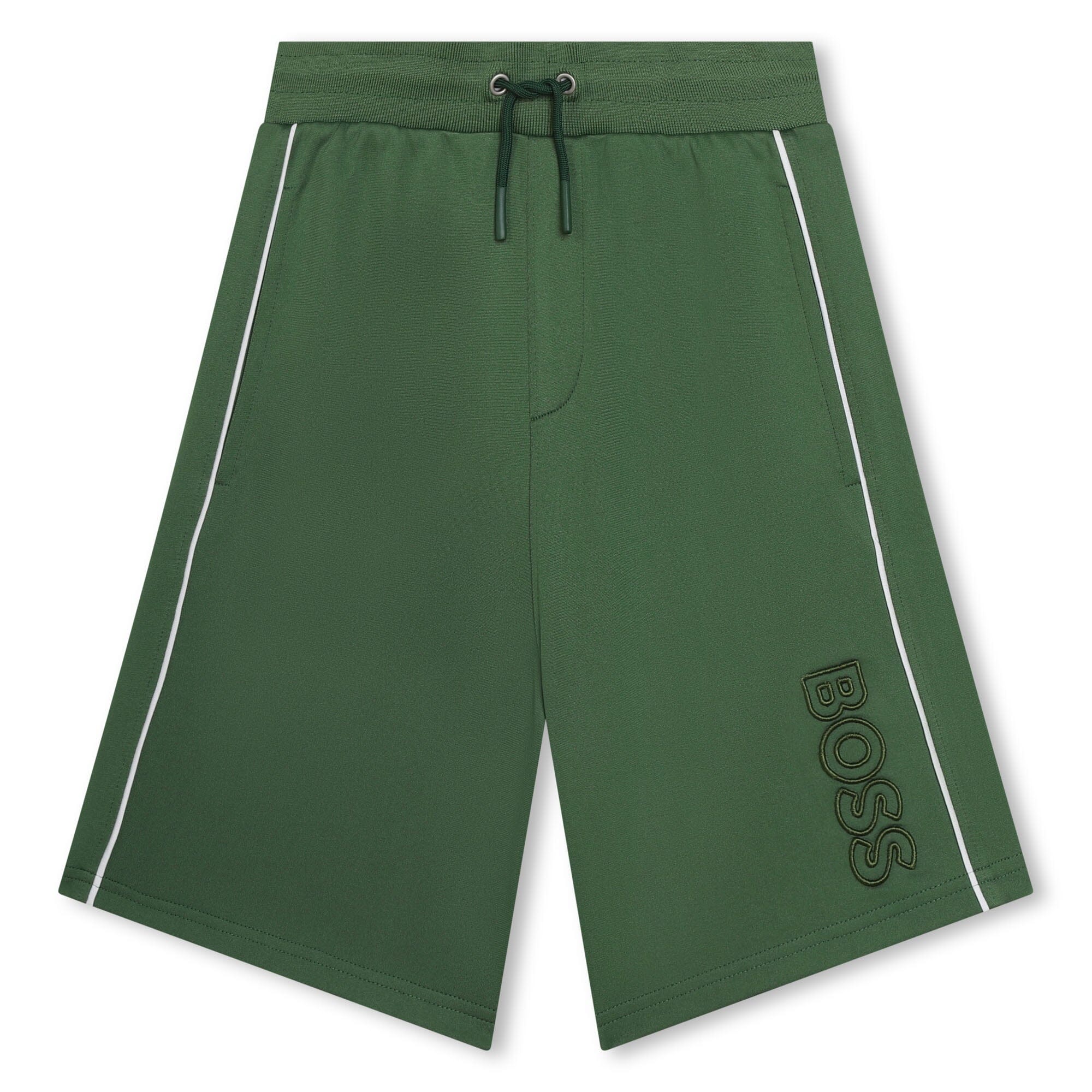 BOSS Shorts khaki mit Seitenstreifen und Logo Shorts Boss