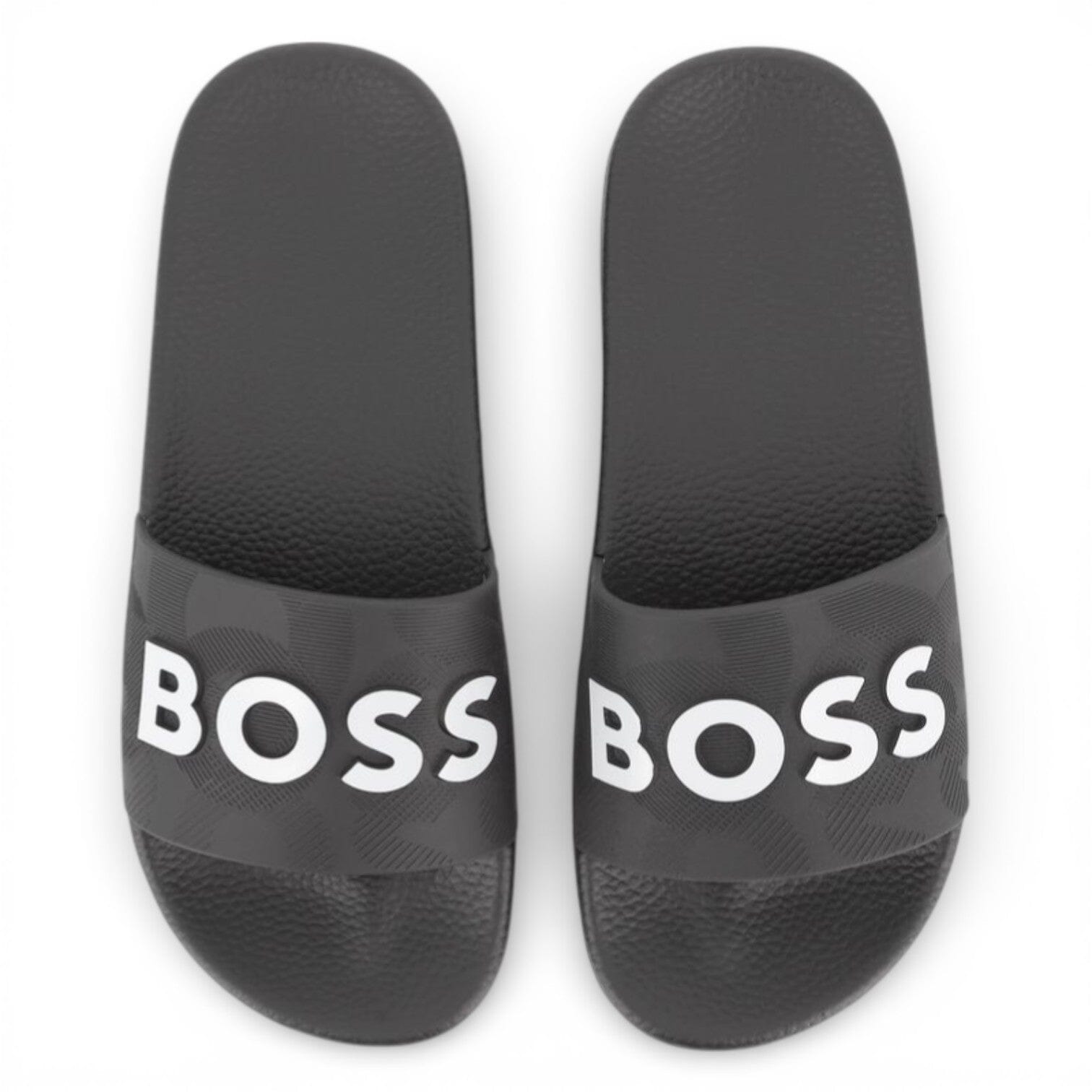 BOSS Kids Slides „Signierte Folien“ – Schwarz Sandalen Boss Kidswear