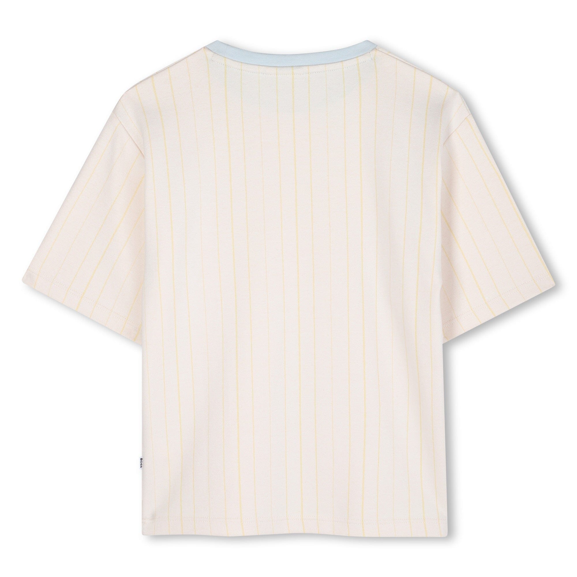 BOSS Kids T-Shirt mit Streifen & Logo weiß T-Shirt Boss