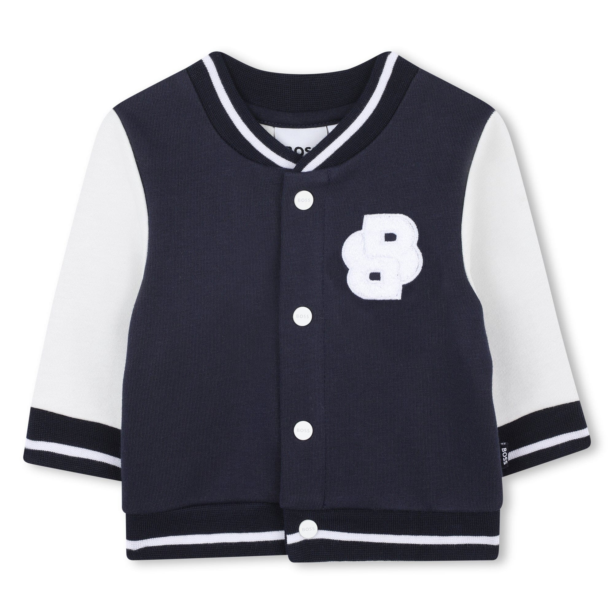 BOSS Kidswear Baby 3-teiliges Set Marineblau & Weiß aus Bio-Baumwolle Baby Kombination Boss Kidswear