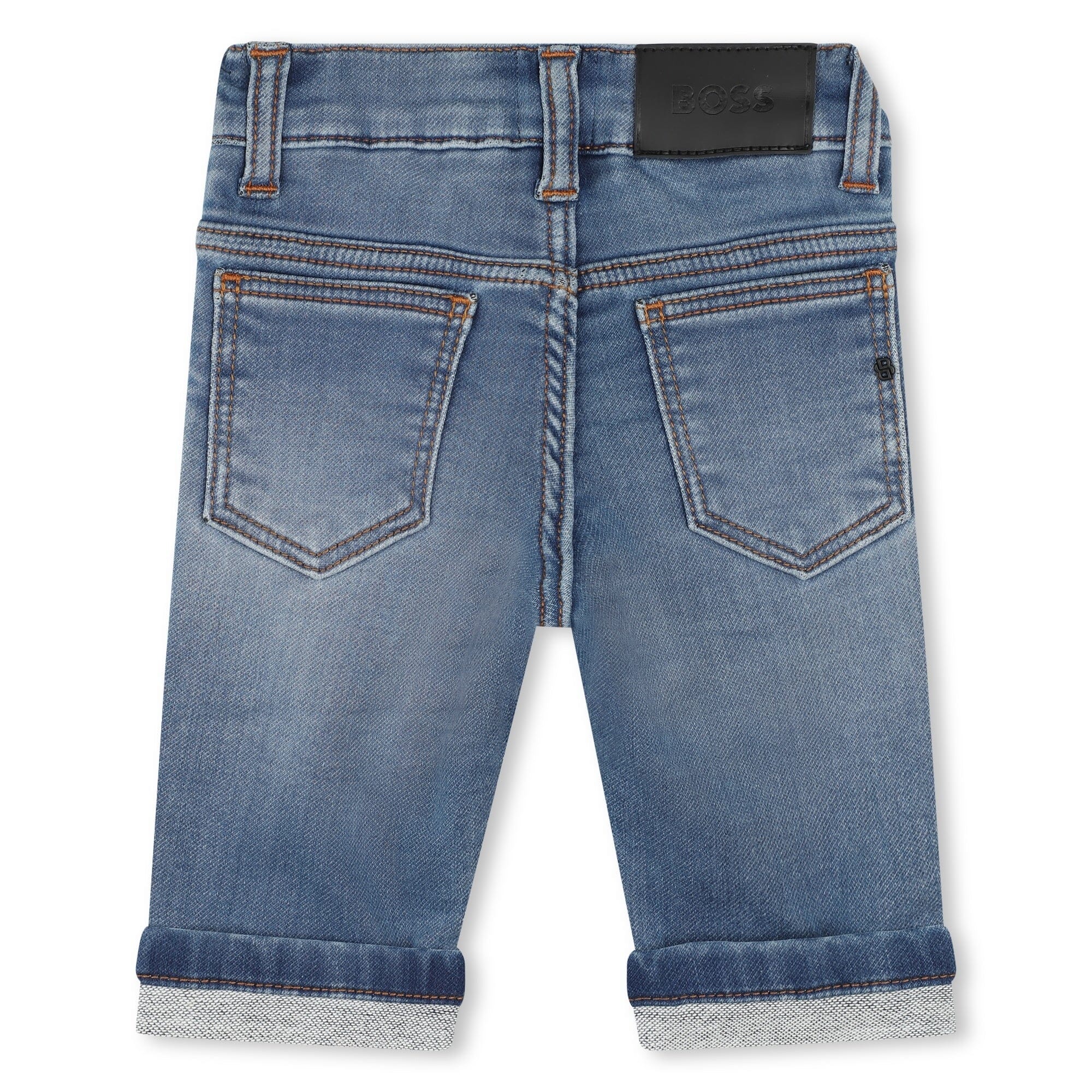 BOSS Kidswear Jeans blau Logo ausgewaschen cool modern Jeans Boss